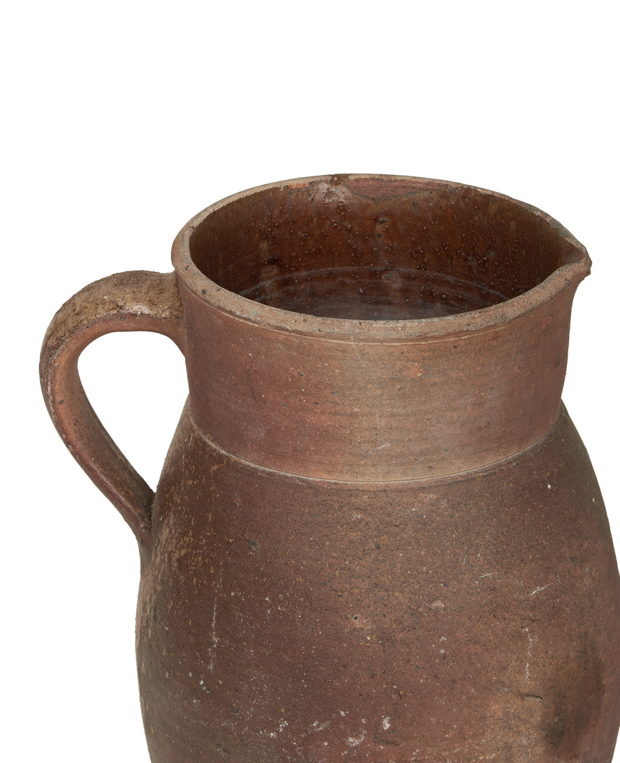 Antique Stoneware Pitcher from France made of Ceramic