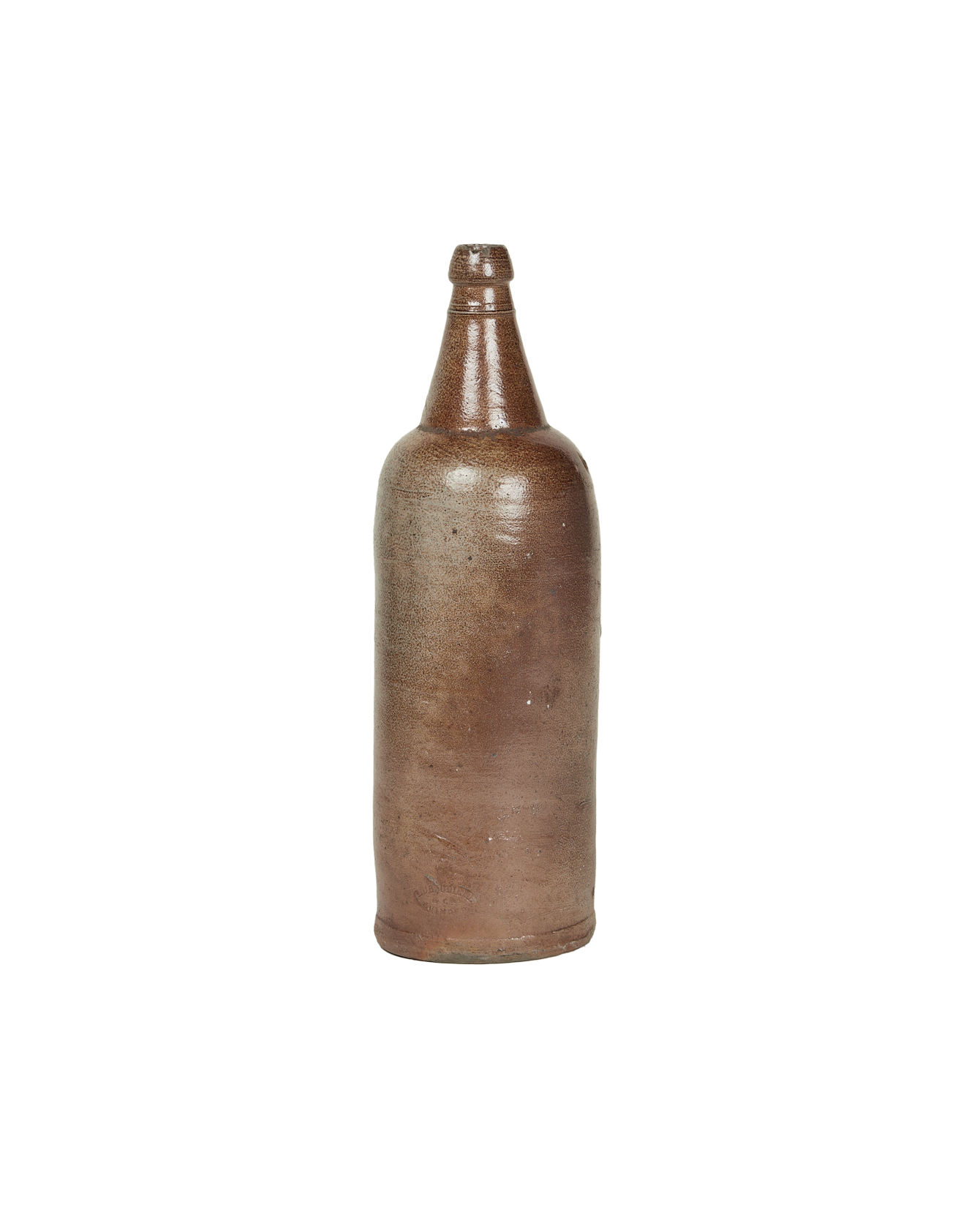 Antique Stoneware Oil Bottle from France made of Ceramic