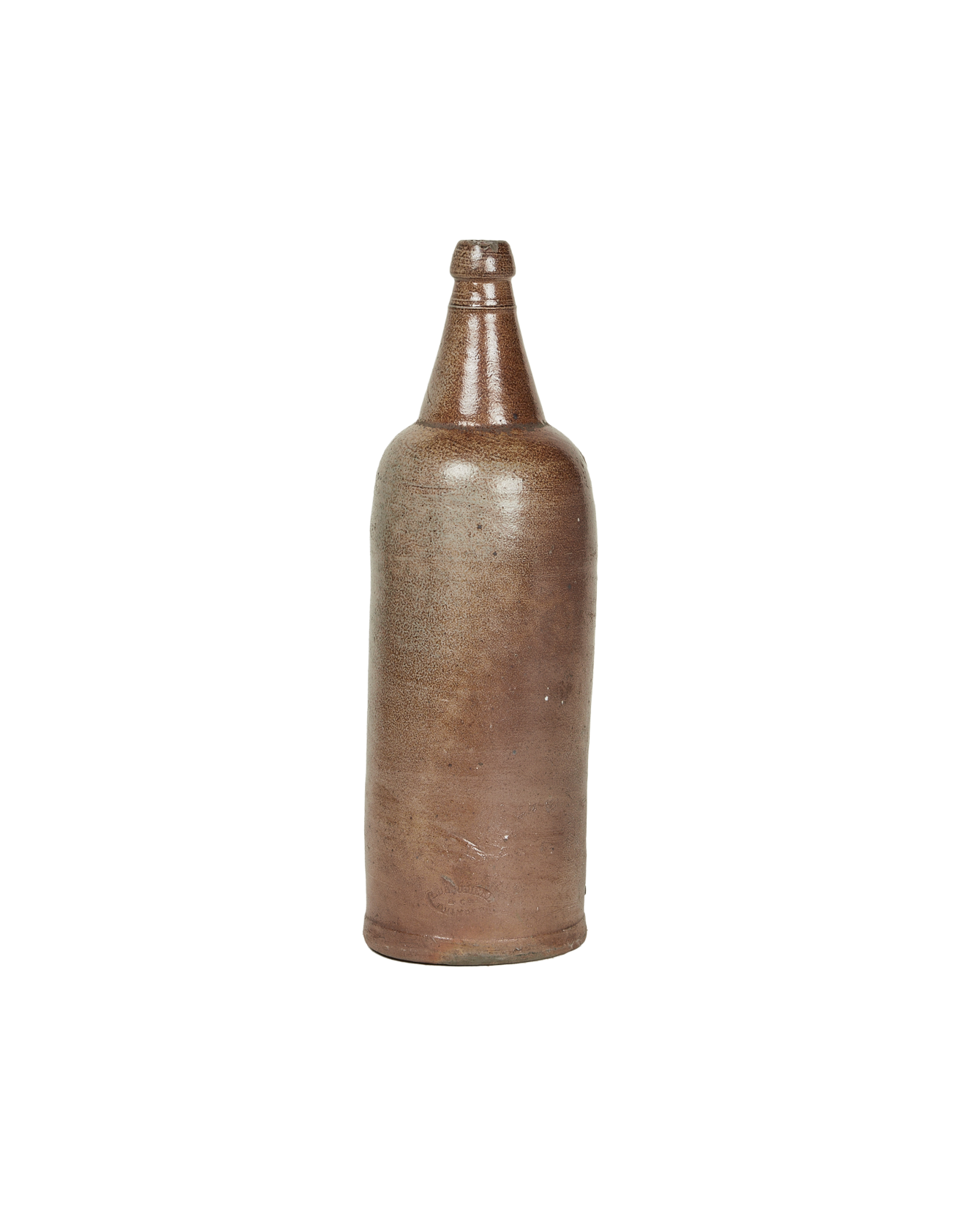 Antique Stoneware Oil Bottle from France made of Ceramic
