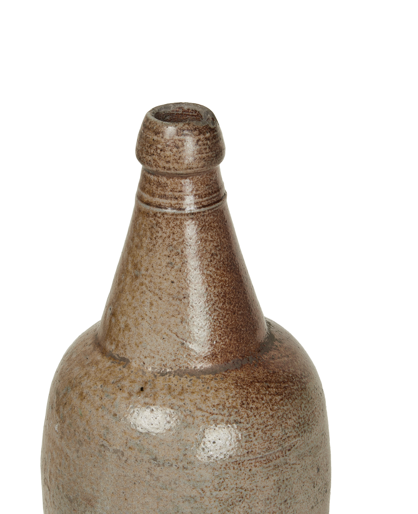 Antique Stoneware Oil Bottle from France made of Ceramic