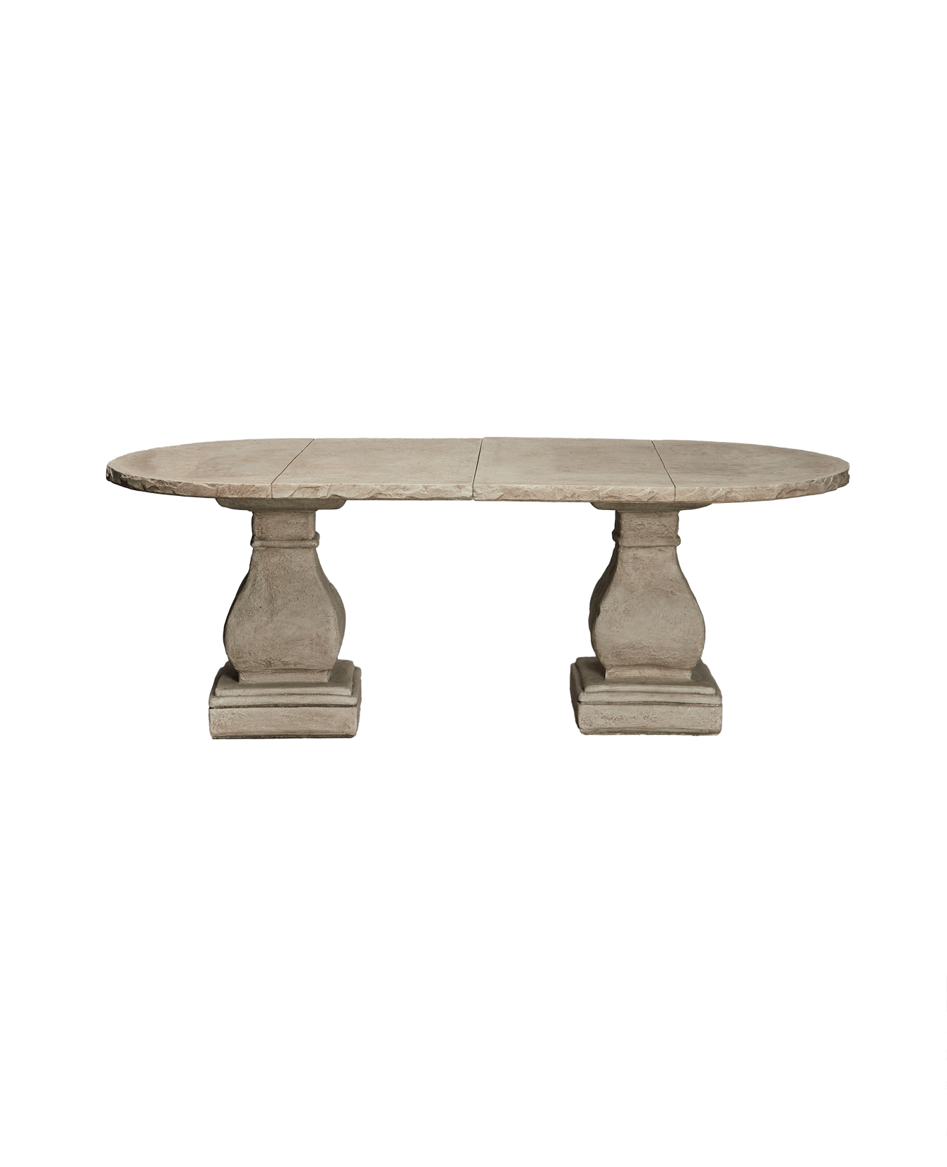 Reproduction Cast Oval Dining Table - Hewn Edge from Domestic made of Cement