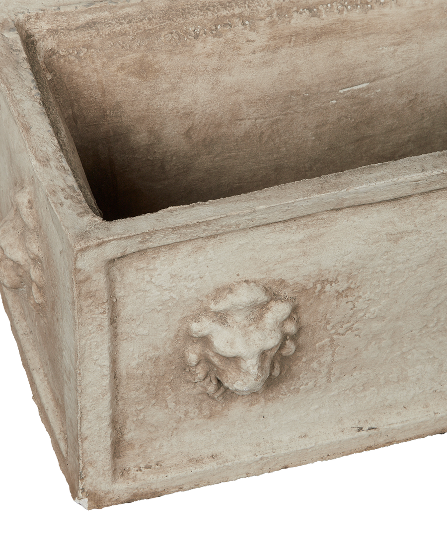 Reproduction Cast Lion Planter Box from Domestic made of Cement