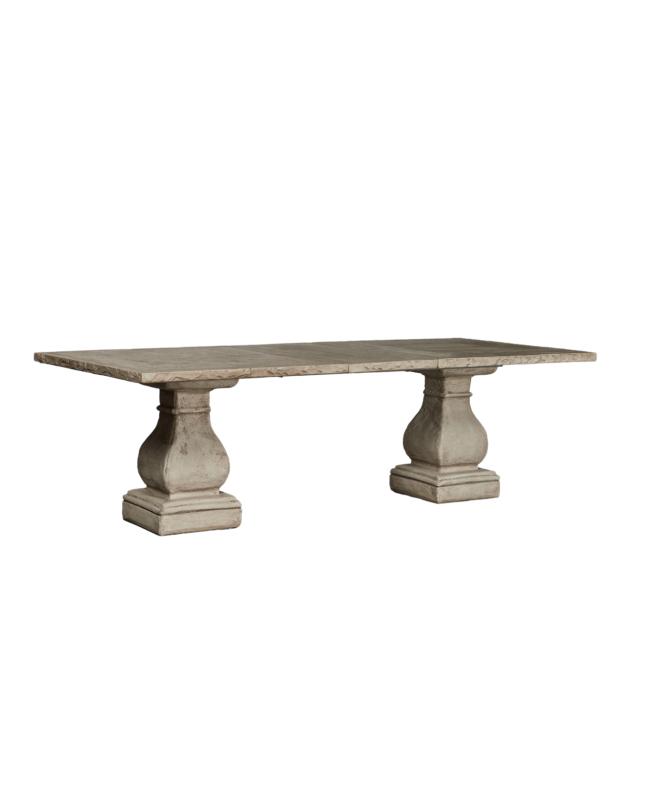 Reproduction Cast Rectangle Dining Table - Hewn Edge from Domestic made of Cement