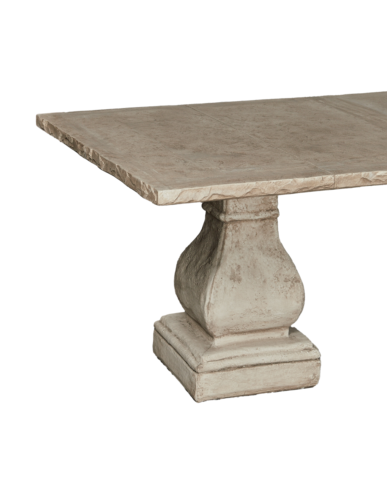 Reproduction Cast Rectangle Dining Table - Hewn Edge from Domestic made of Cement