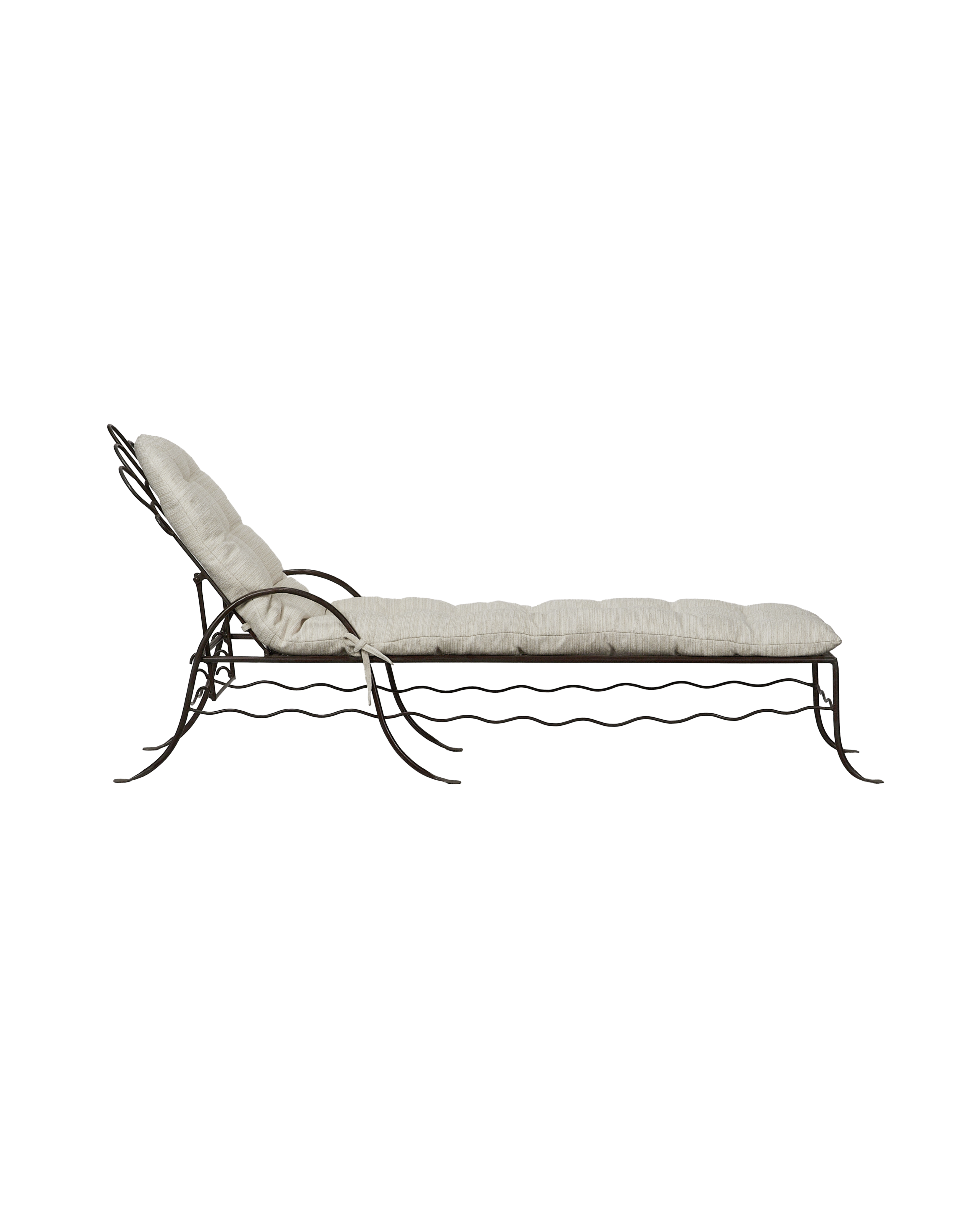 Designed Ophelia Sun Lounger from India made of Iron & Outdoor Upholstery