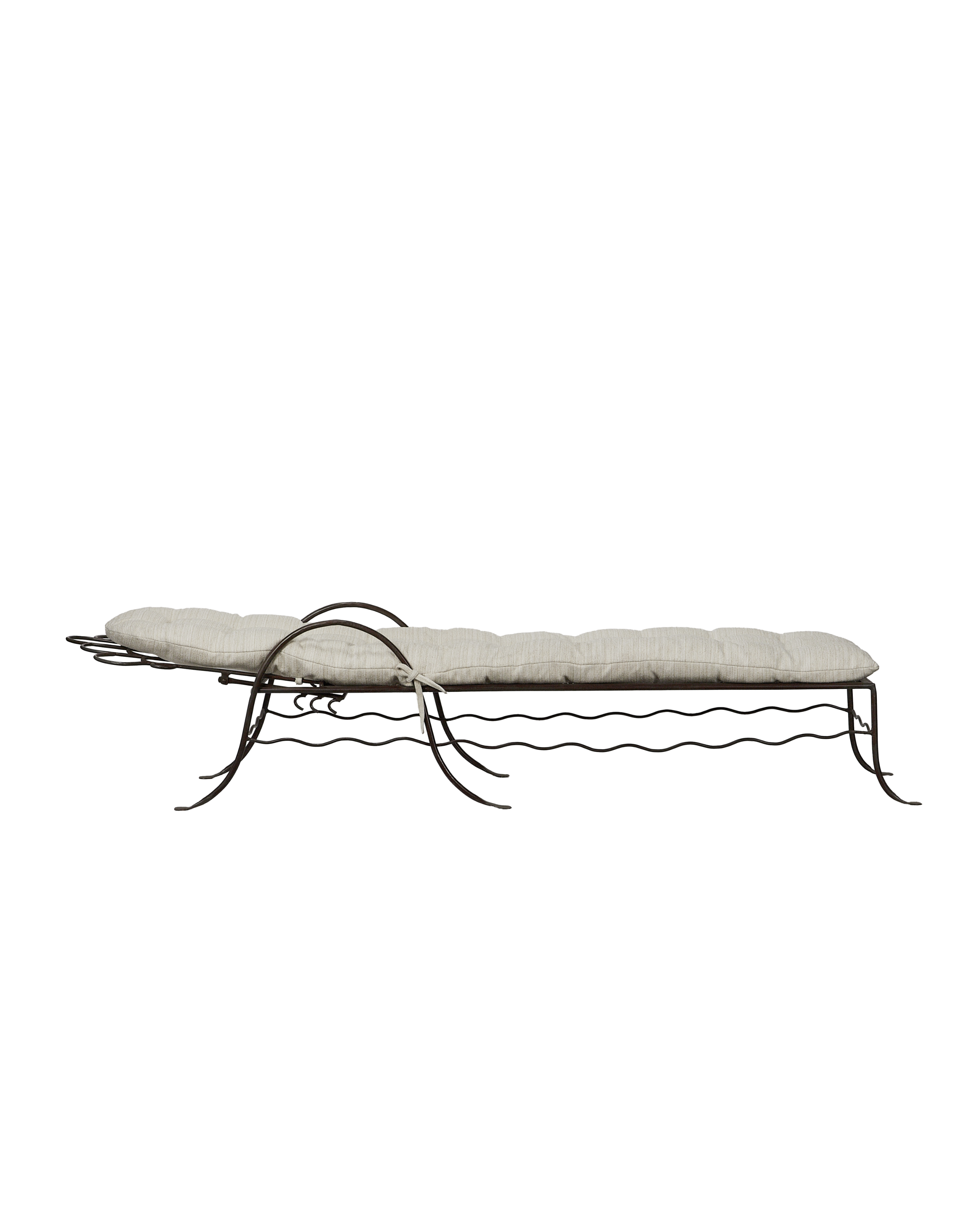 Designed Ophelia Sun Lounger from India made of Iron & Outdoor Upholstery