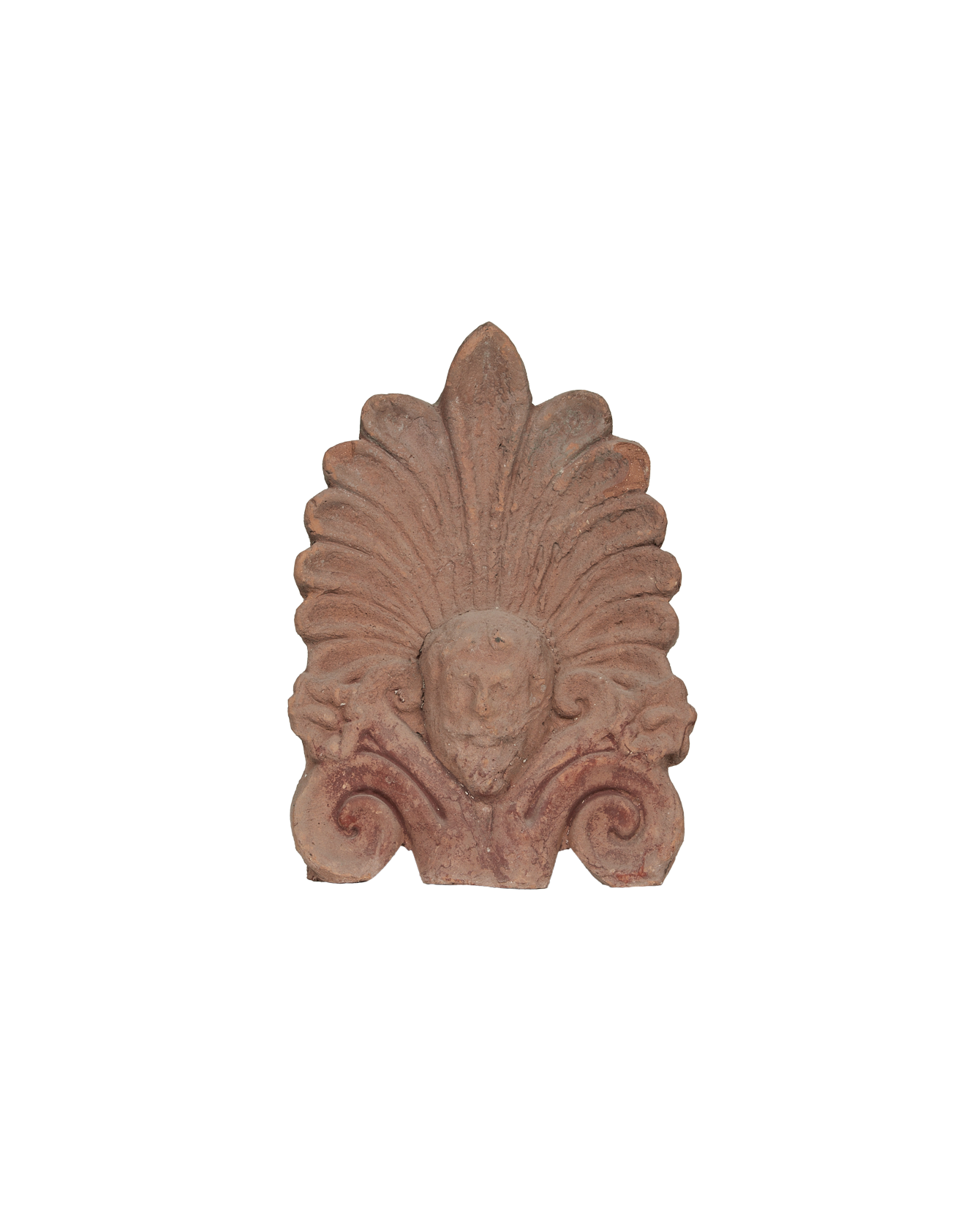 Antique Hermes Antefix Roof Crown from Greece made of Ceramic