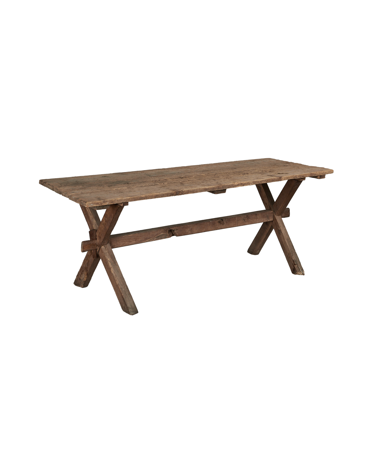 Antique Harvest Table - Trestle from Greece made of Wood