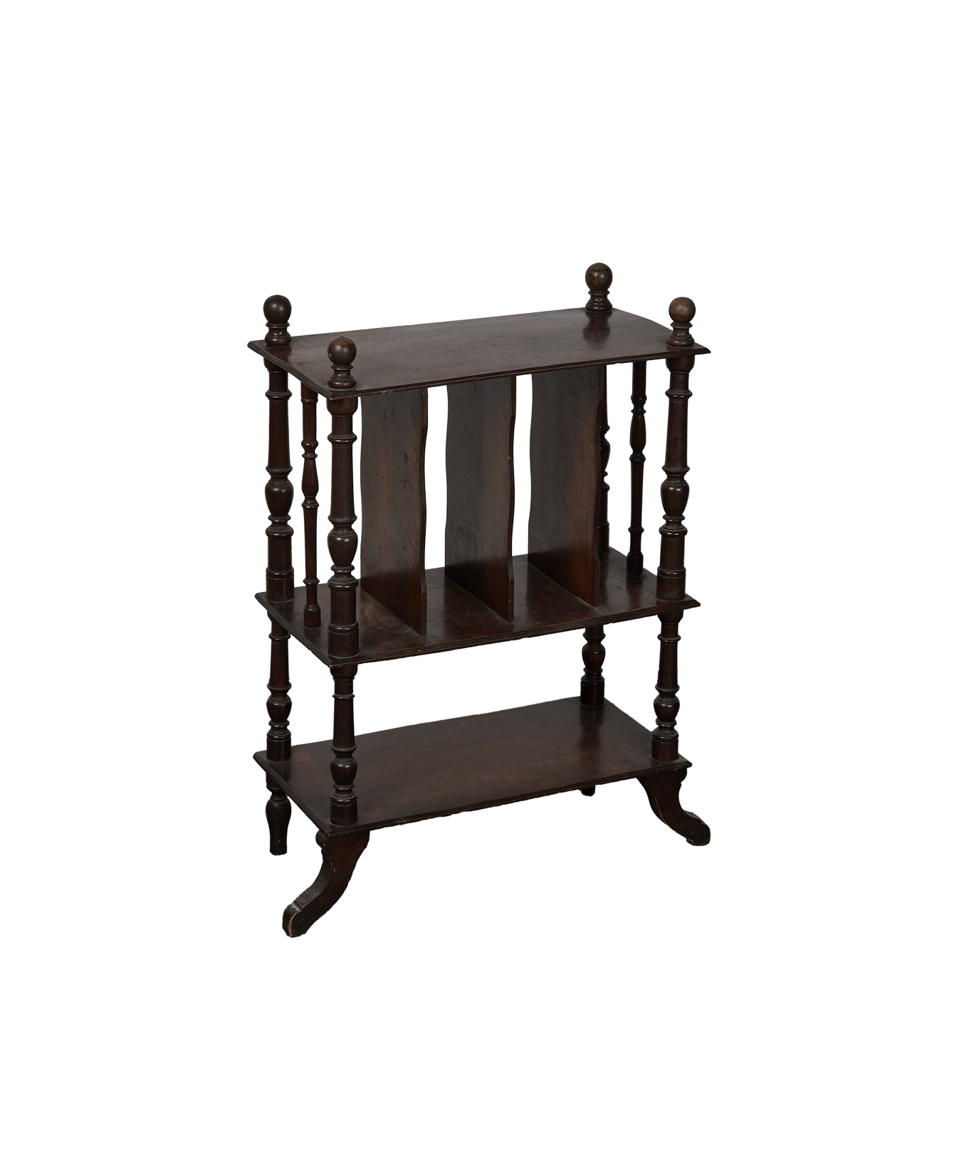 Vintage Wood Display Shelf from Italy made of Wood