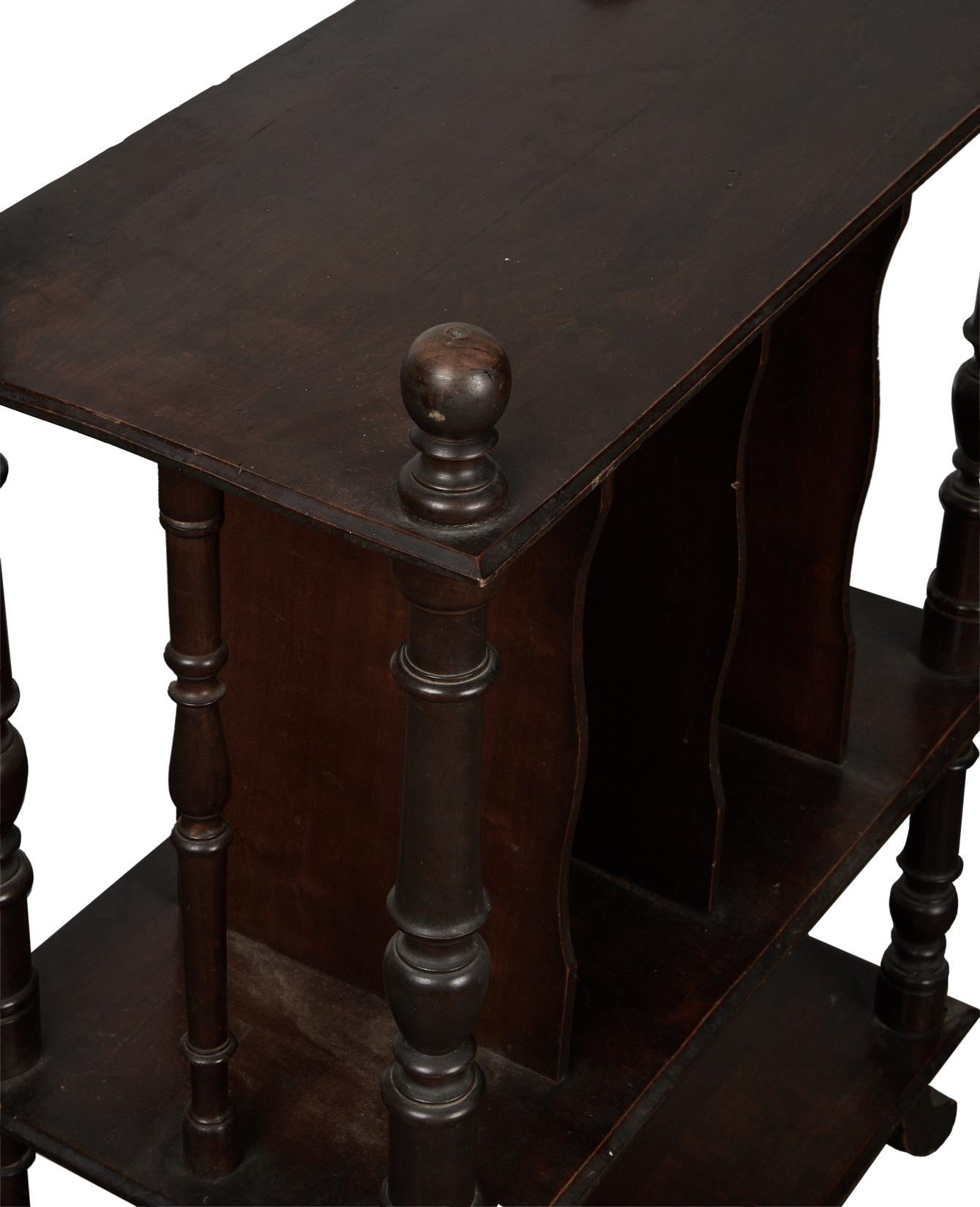 Vintage Wood Display Shelf from Italy made of Wood