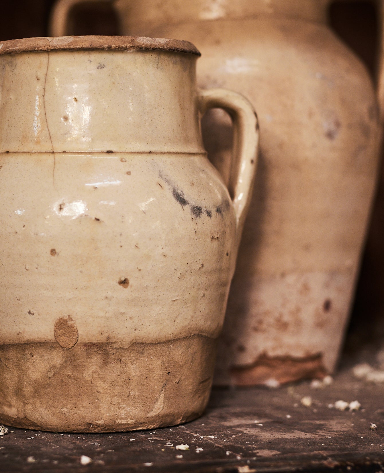 Vintage Preserving Pot - Avorio Glaze from Italy made of Ceramic