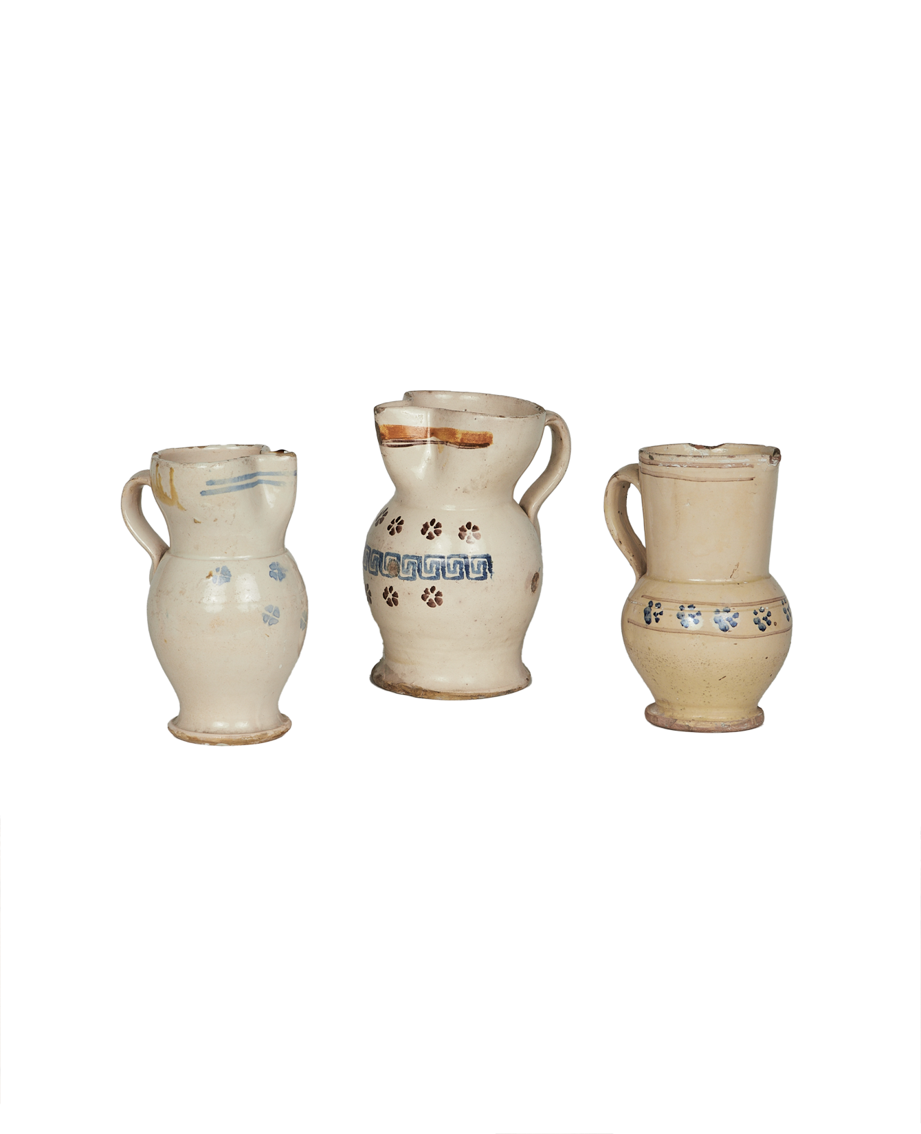 Antique Puglia Pitcher - Hand Painted from Italy made of Ceramic
