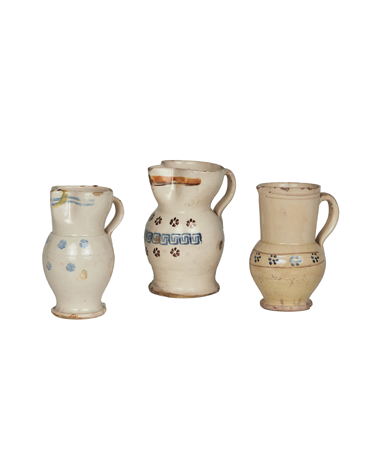 Antique Puglia Pitcher - Hand Painted from Italy made of Ceramic