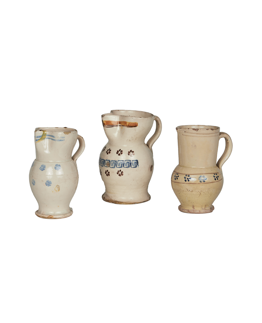 Antique Puglia Pitcher - Hand Painted from Italy made of Ceramic