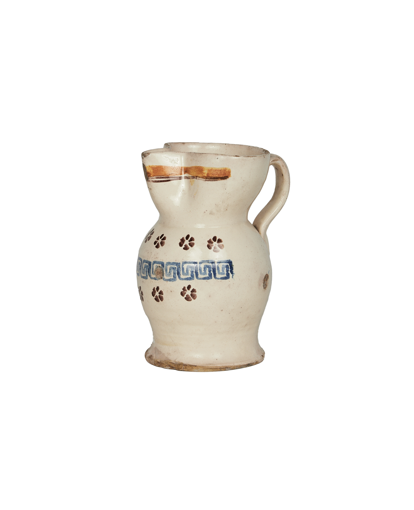 Antique Puglia Pitcher - Hand Painted from Italy made of Ceramic
