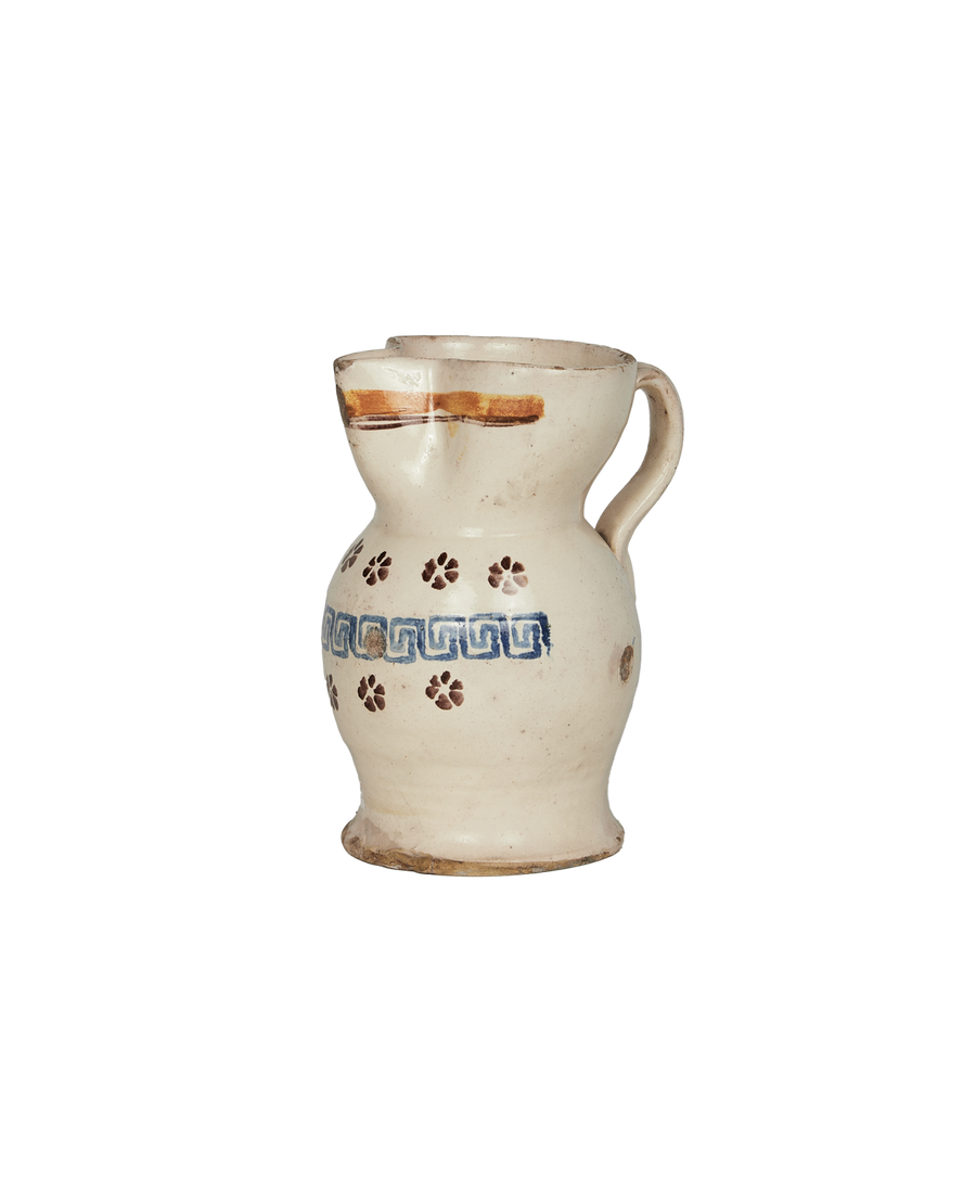 Antique Puglia Pitcher - Hand Painted from Italy made of Ceramic