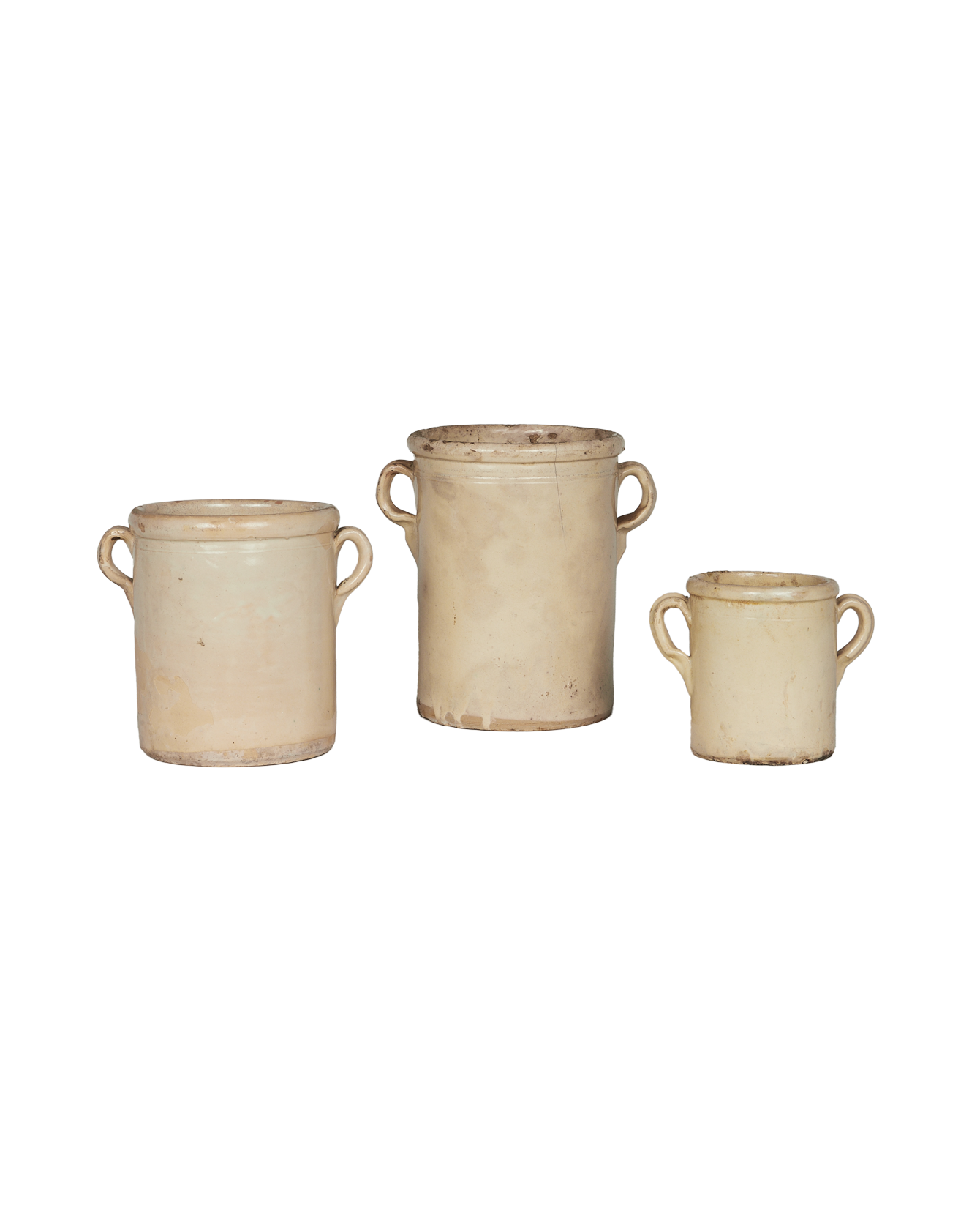 Vintage Puglia Handle Jar - Avorio Glaze from Italy made of Ceramic
