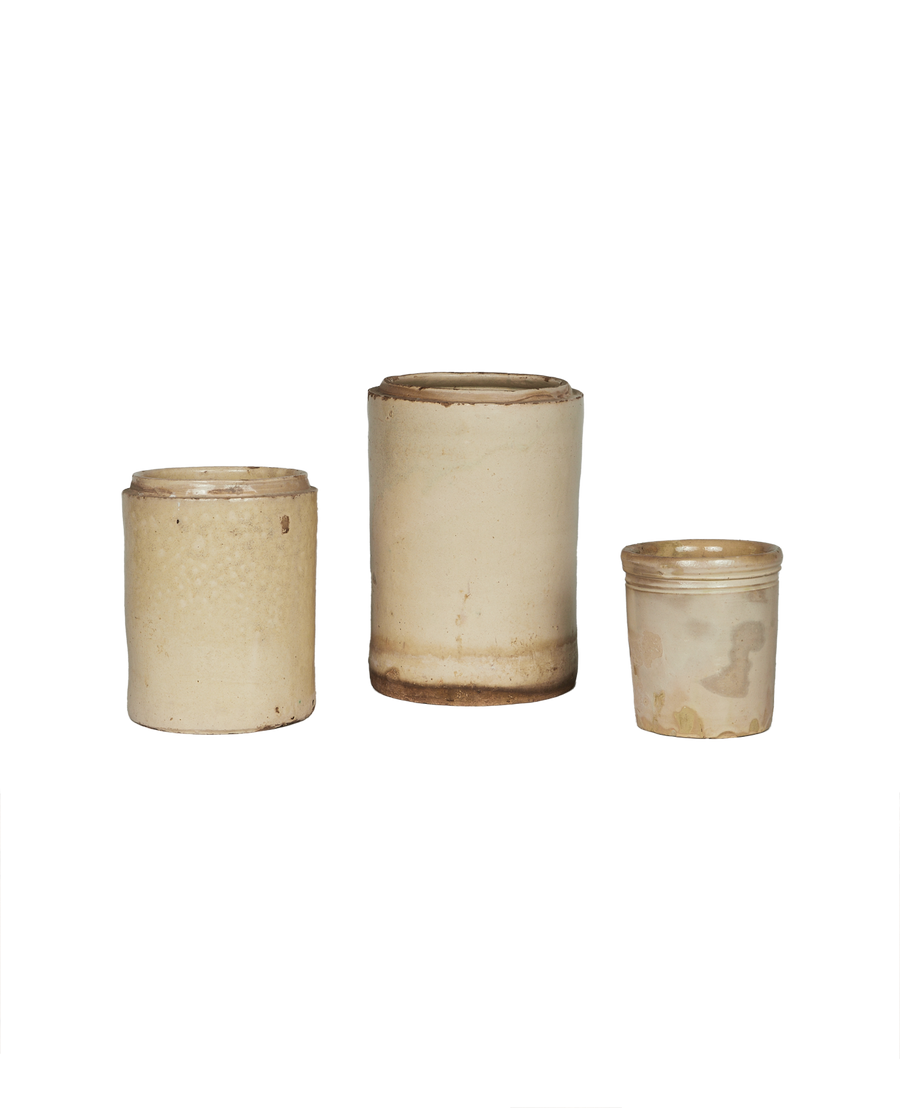 Vintage Puglia Jar - Avorio Glaze from Italy made of Ceramic