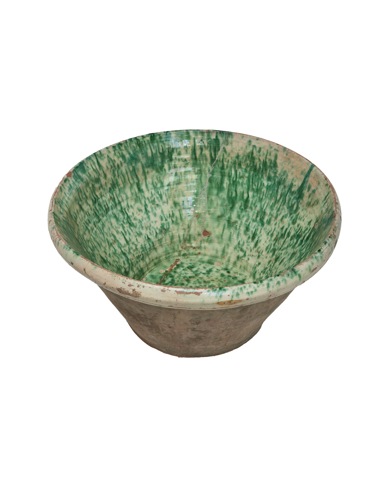 Antique Passata Bowl - Irpino Verde Glaze from Italy made of Ceramic