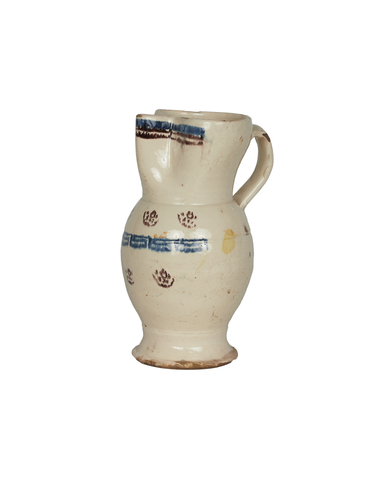 Antique Puglia Pitcher - Hand Painted from Italy made of Ceramic