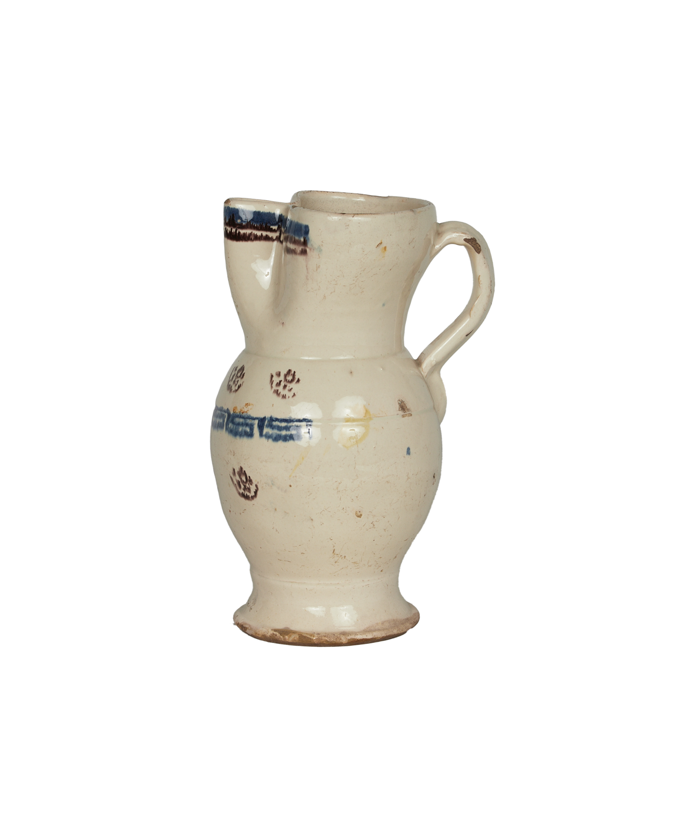 Antique Puglia Pitcher - Hand Painted from Italy made of Ceramic