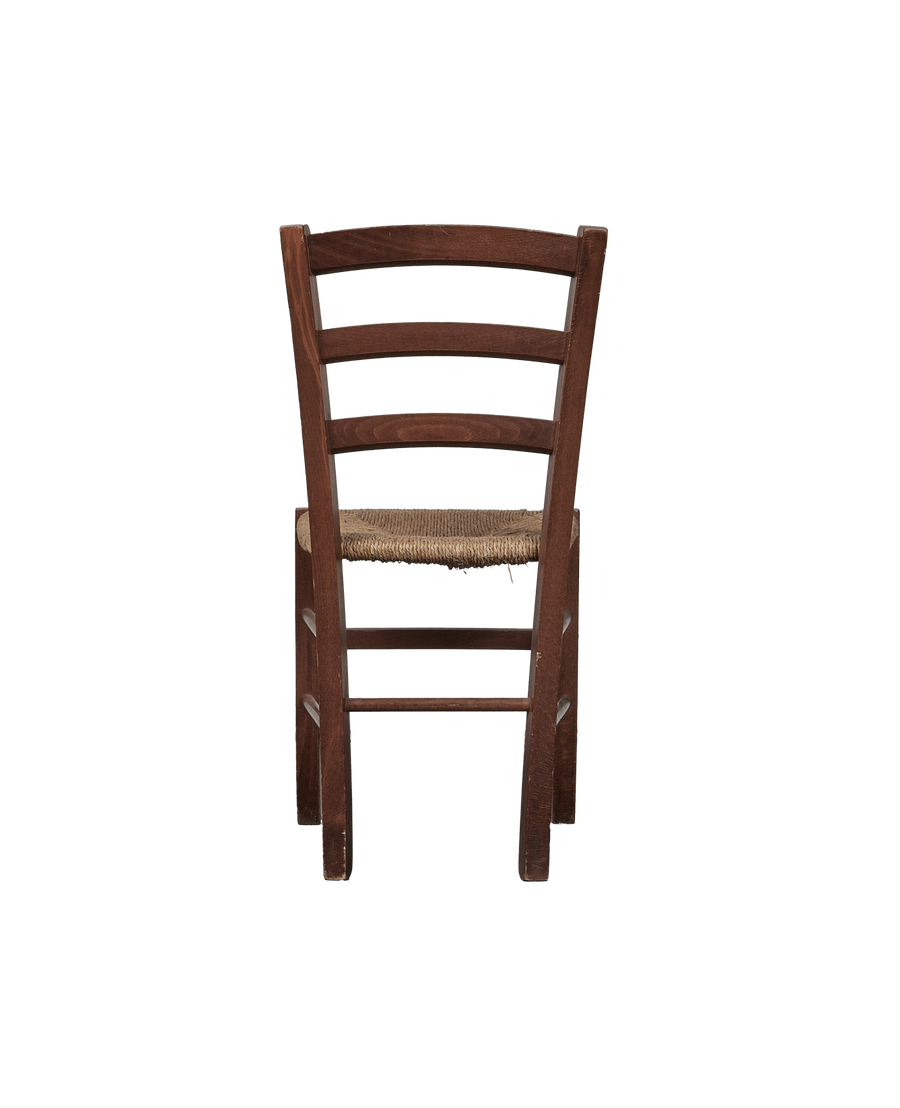 Vintage Rush Seat Chair - Natural from Italy made of Wood