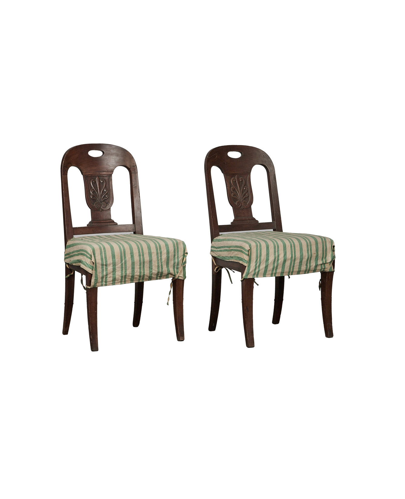 Vintage Country Slipcover Chair from Italy made of Wood