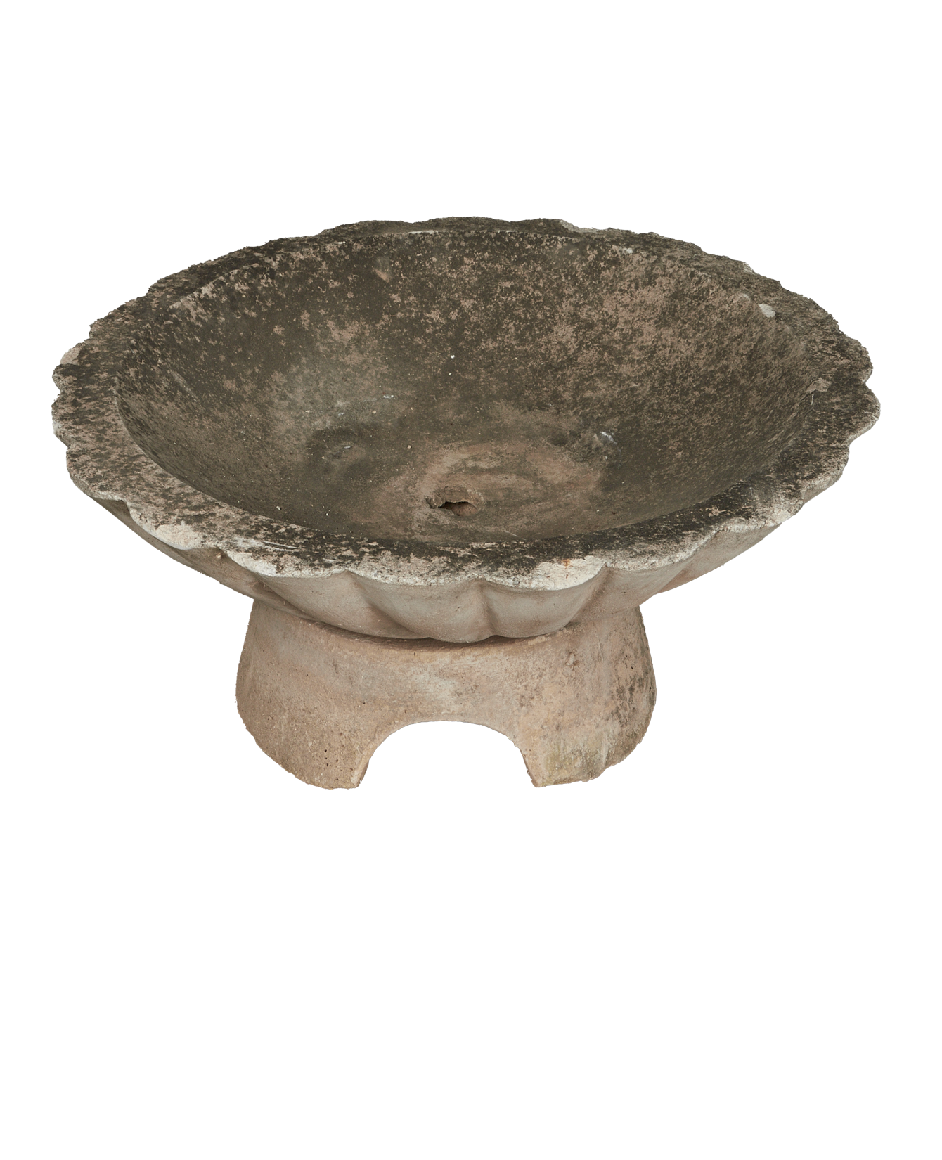 Antique Fluted Stone Vasque from Greece made of Cement