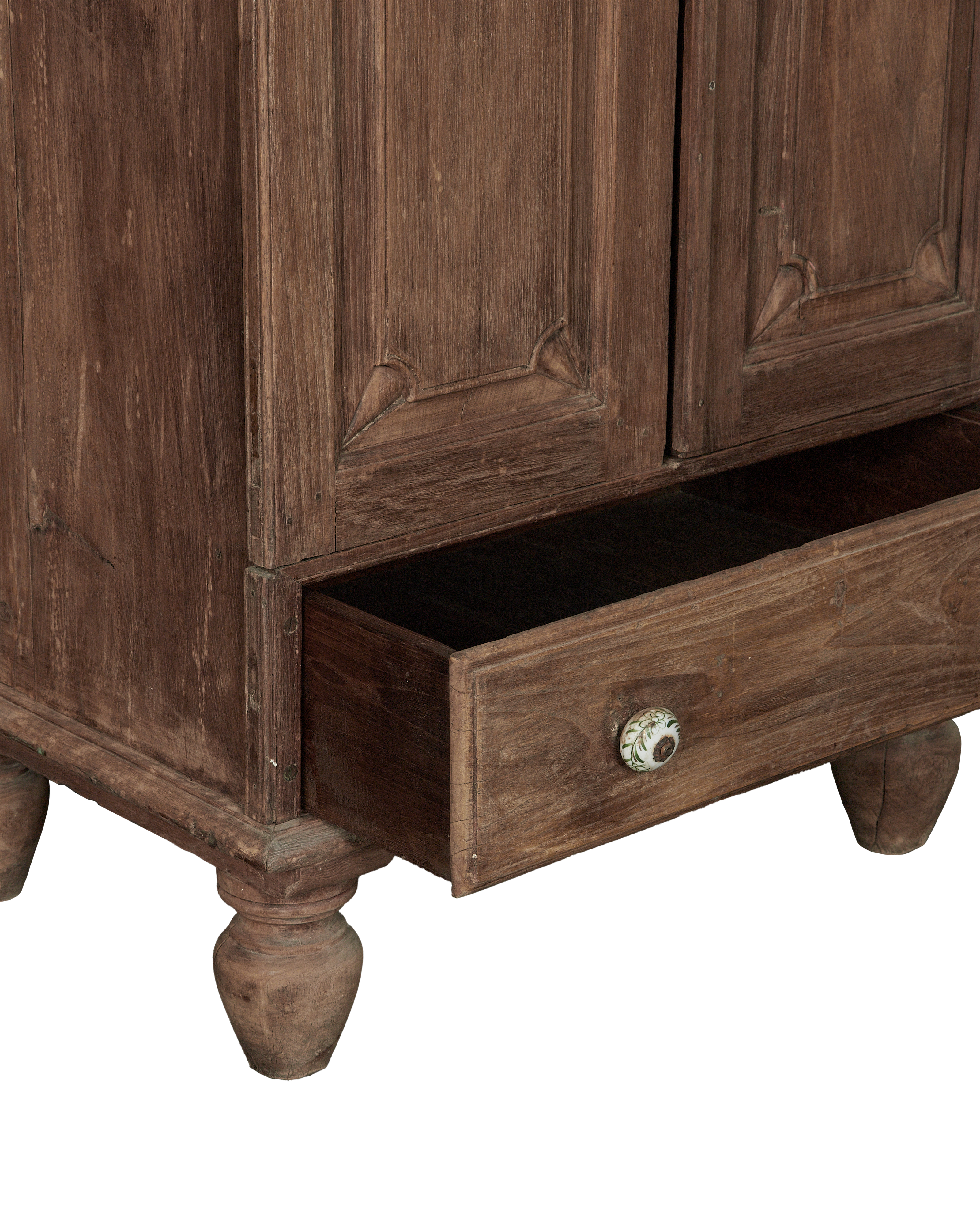 Vintage Wood Cabinet - Bleached from India made of Wood