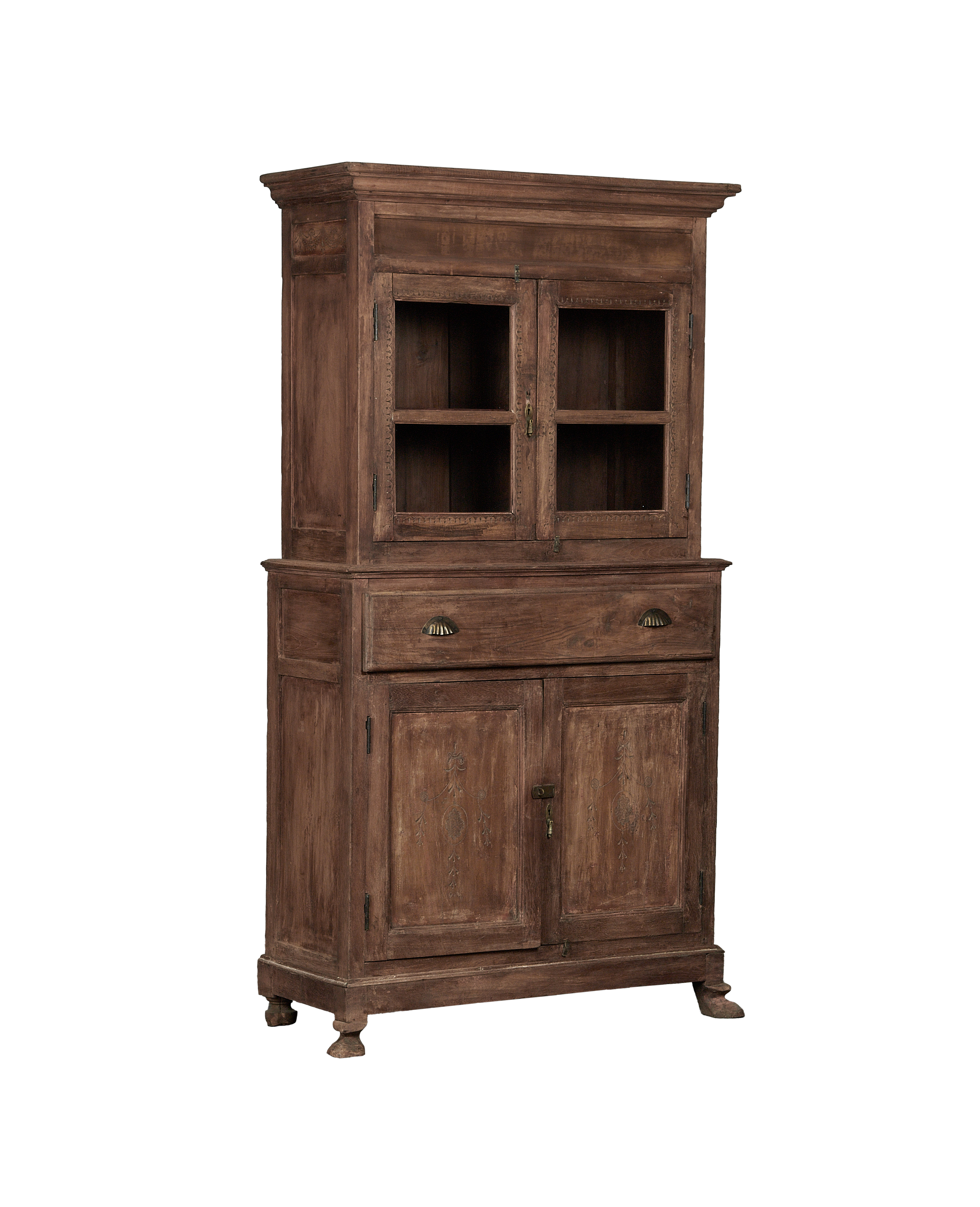 Vintage Wood Cabinet - Natural from India made of Wood