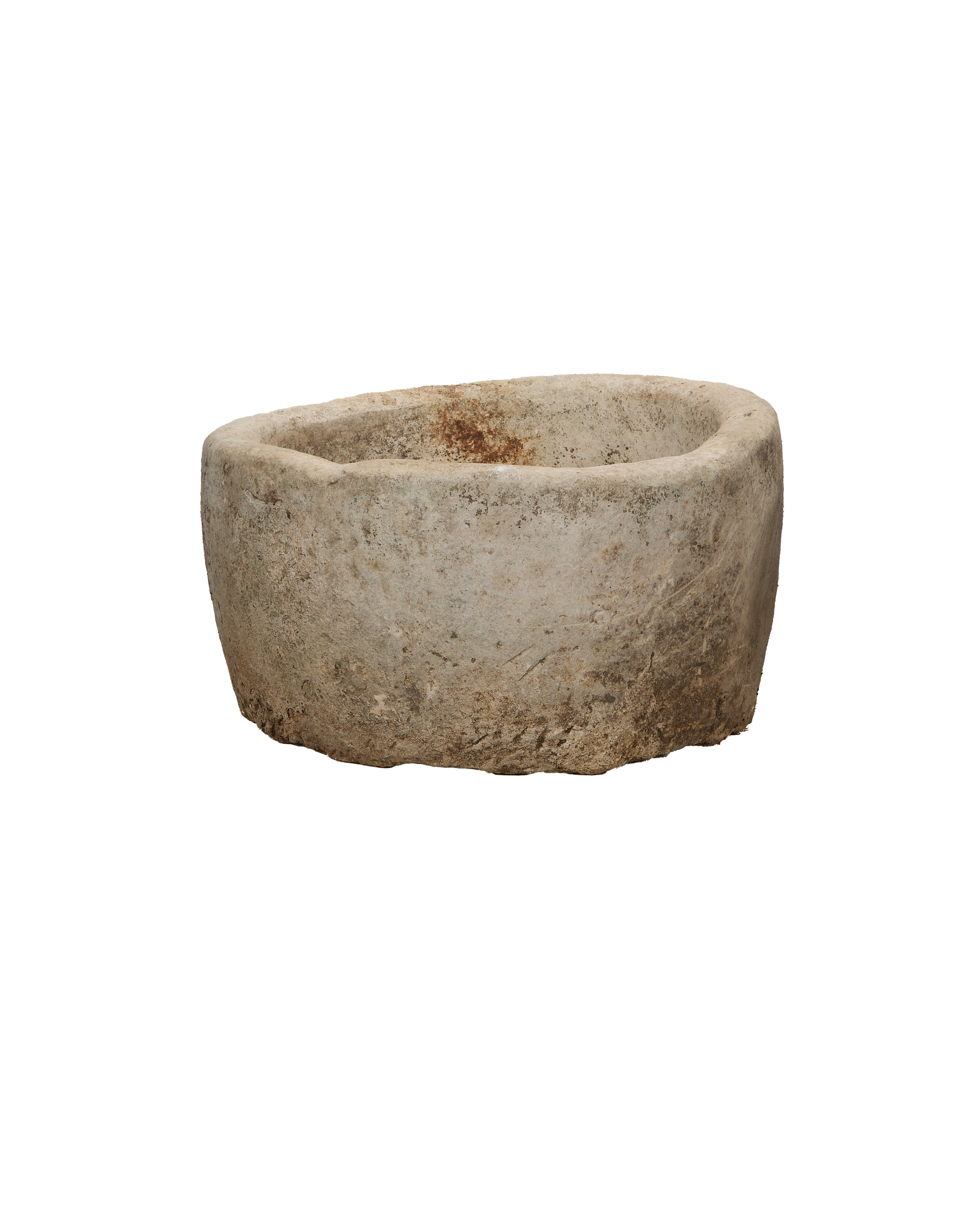Vintage Limestone Trough - Round from Indonesia - Planters, Fountains, & Water Features