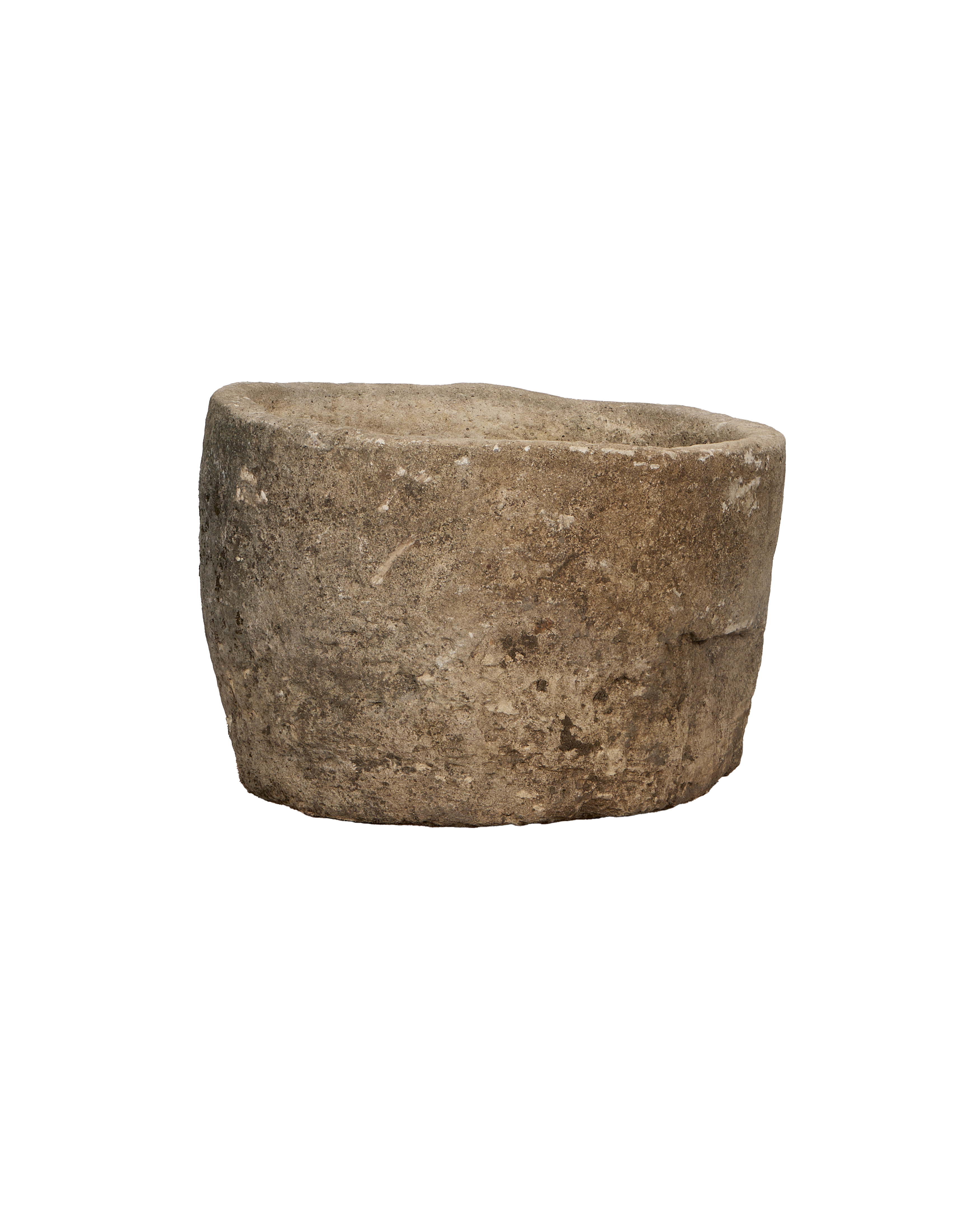Vintage Limestone Trough - Round from Indonesia - Planters, Fountains, & Water Features