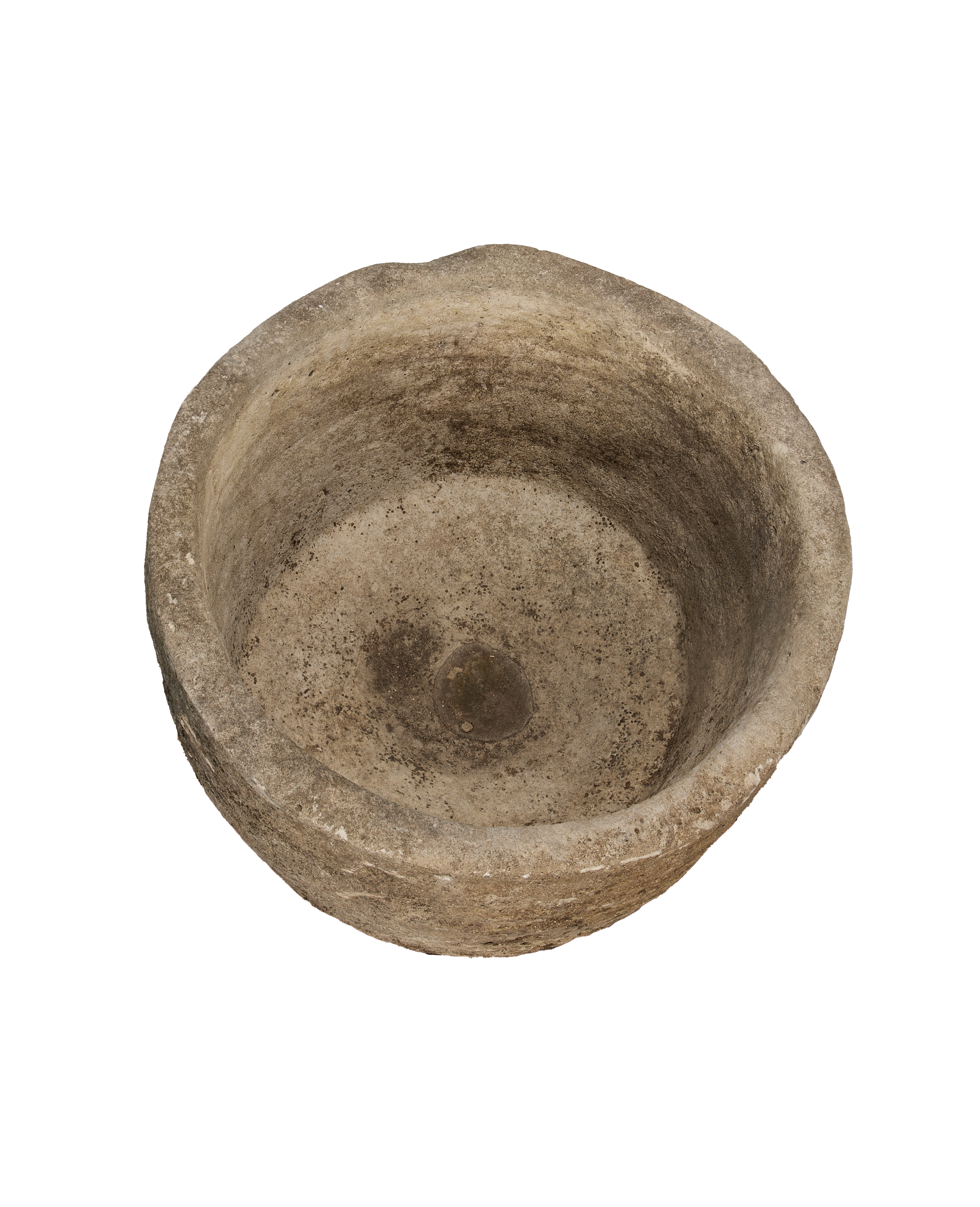 Vintage Limestone Trough - Round from Indonesia - Planters, Fountains, & Water Features