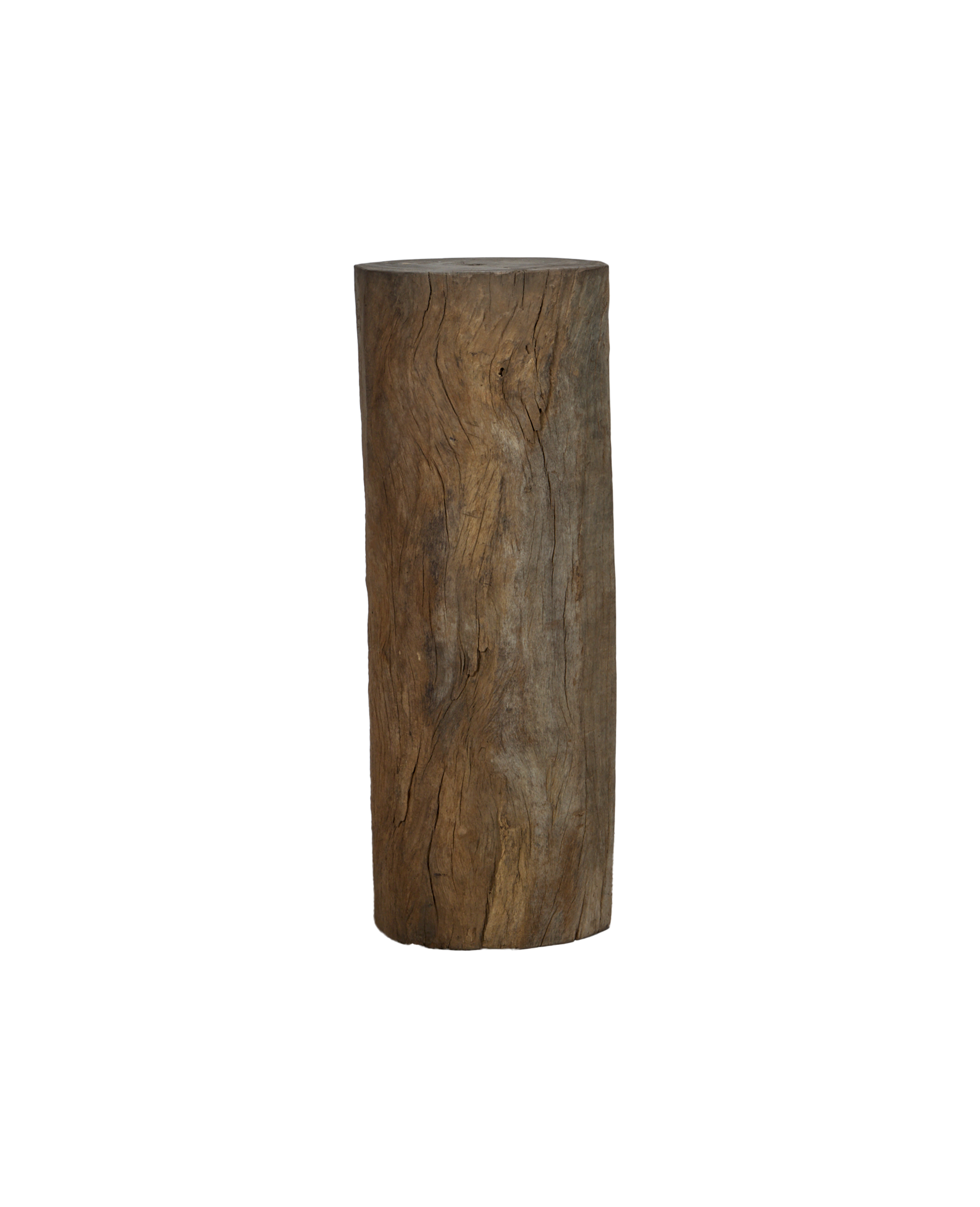 Vintage Wood Pedestal - Round from India made of Wood