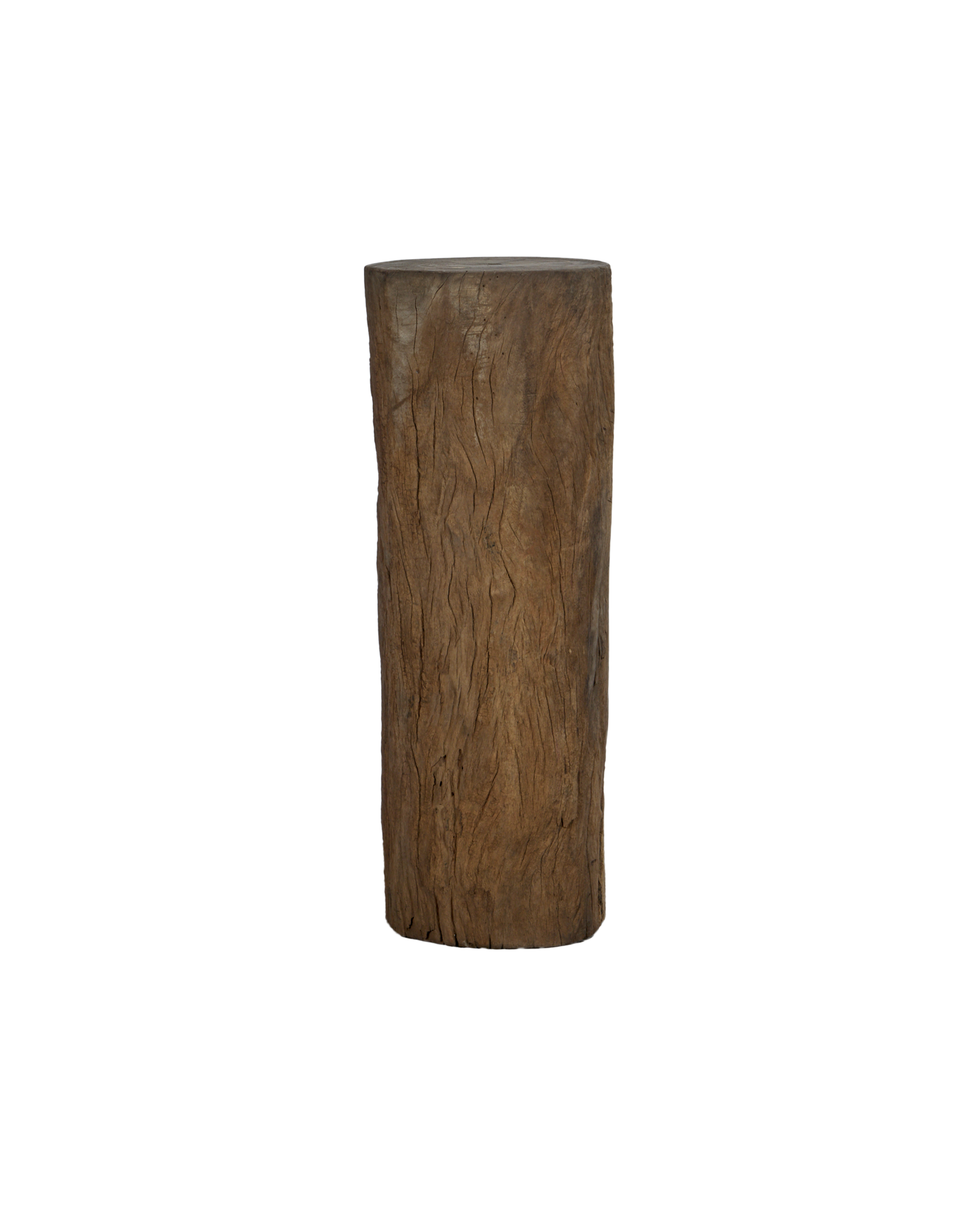 Vintage Wood Pedestal - Round from India made of Wood