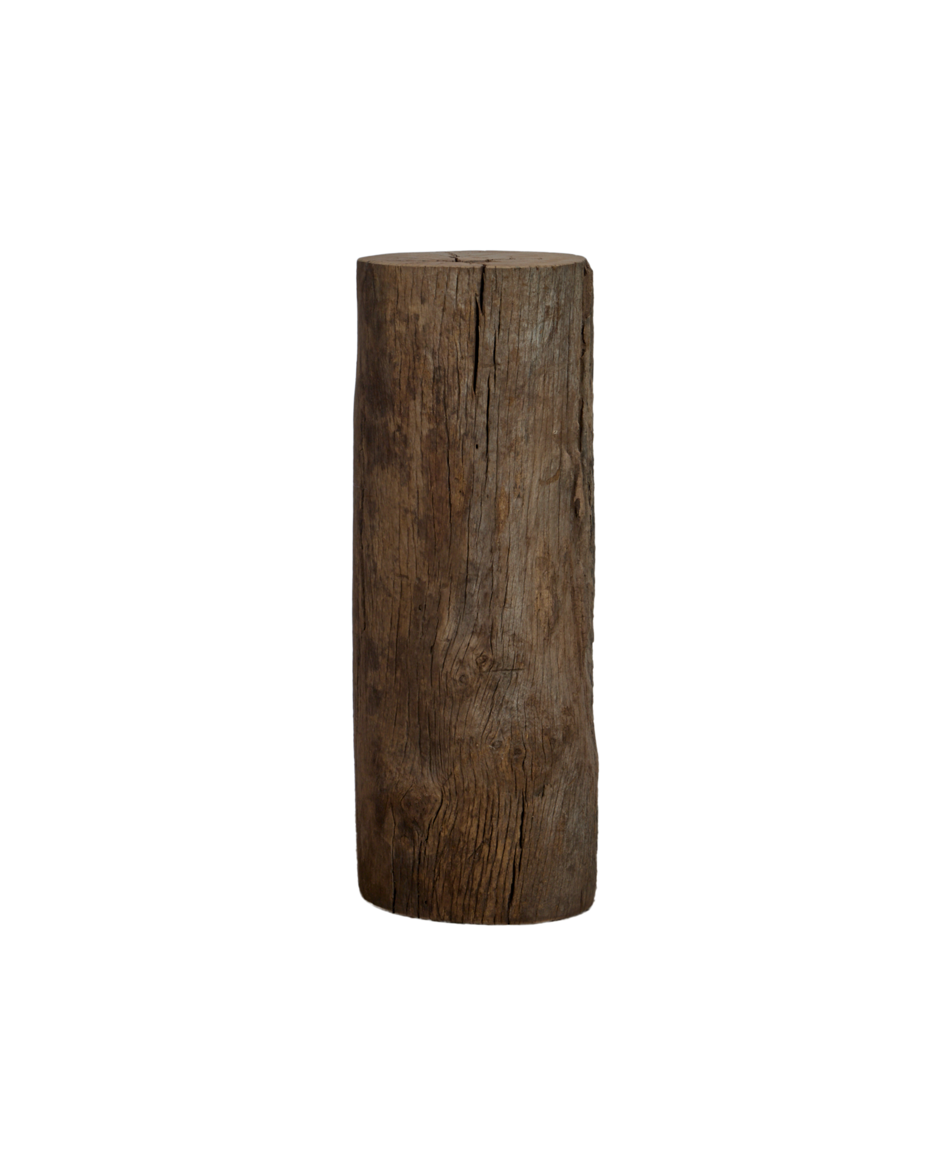 Vintage Wood Pedestal - Round from India made of Wood