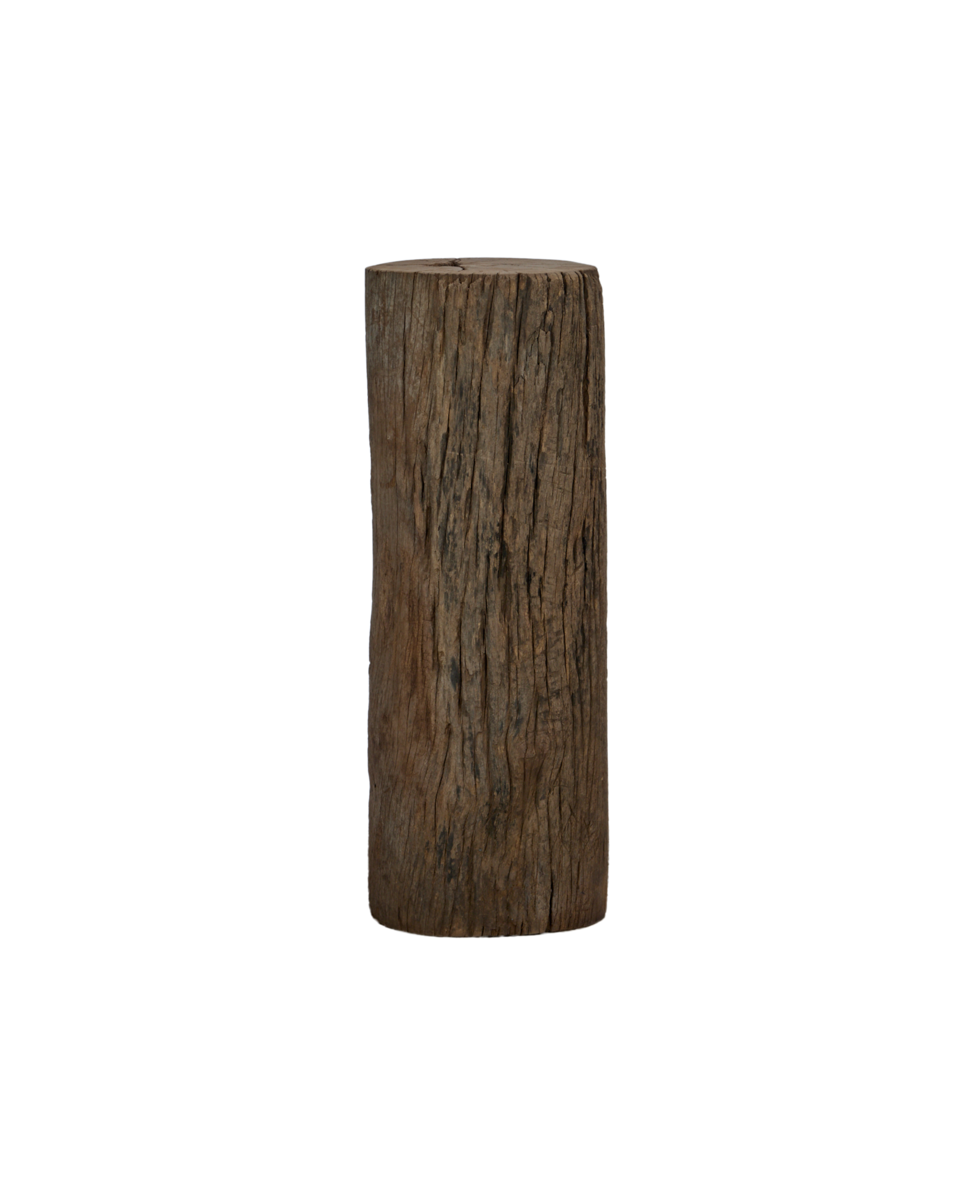 Vintage Wood Pedestal - Round from India made of Wood