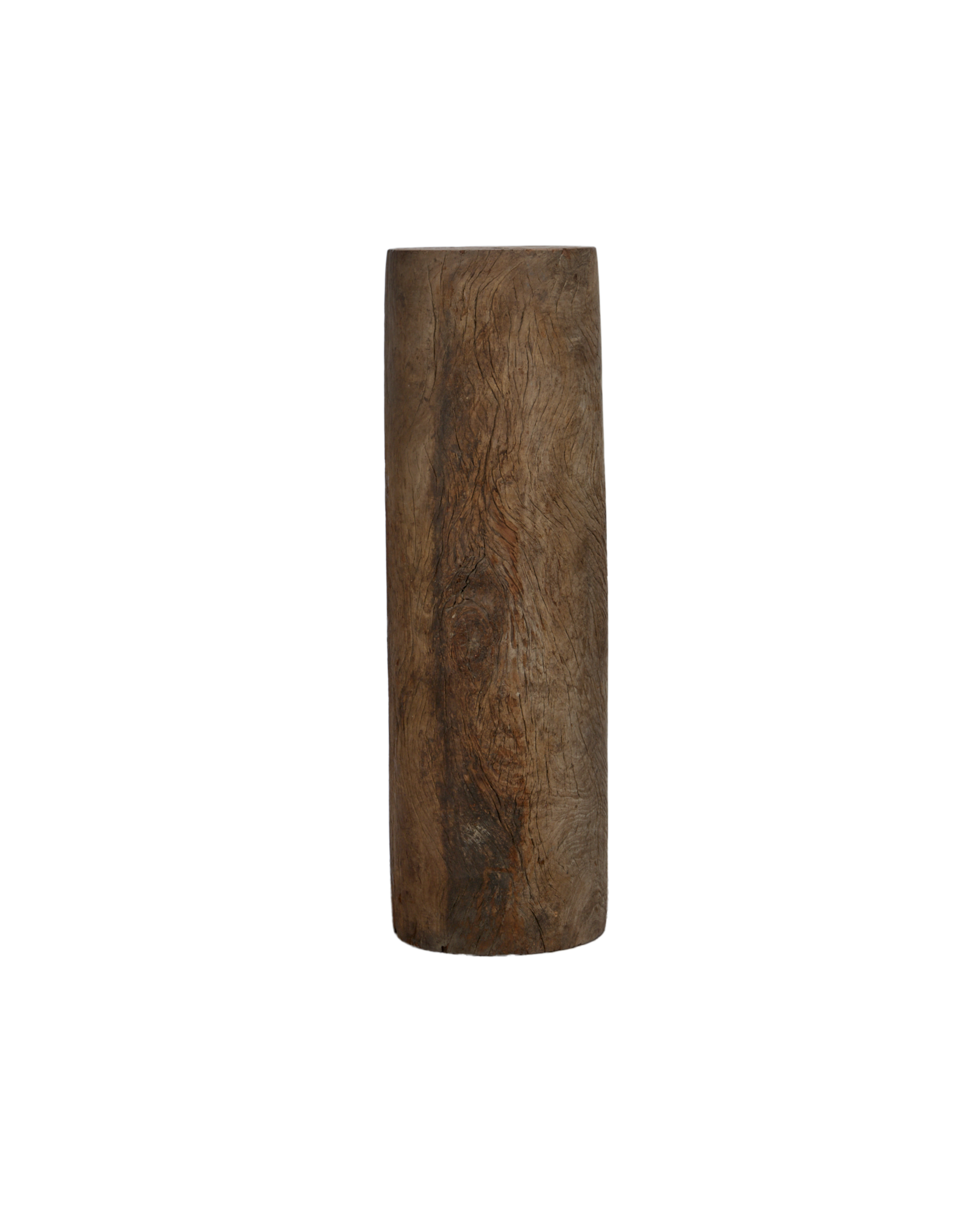 Vintage Wood Pedestal - Round from India made of Wood