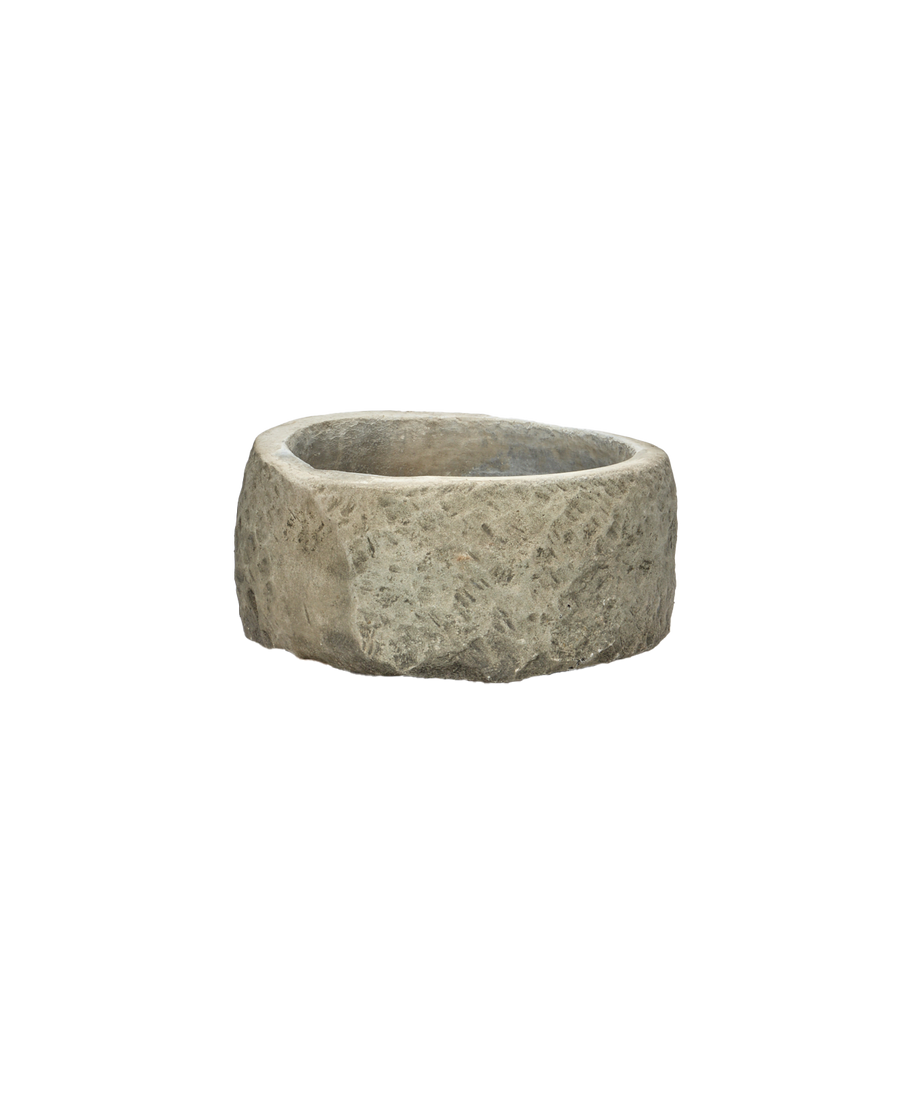 Vintage Limestone Trough - Round from Indonesia - Planters, Fountains, & Water Features