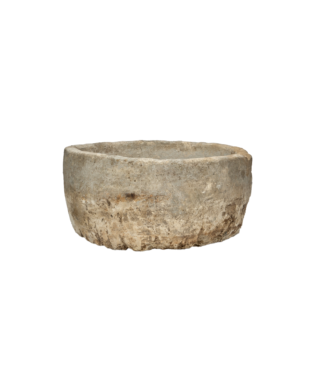Vintage Limestone Trough - Round from Indonesia - Planters, Fountains, & Water Features