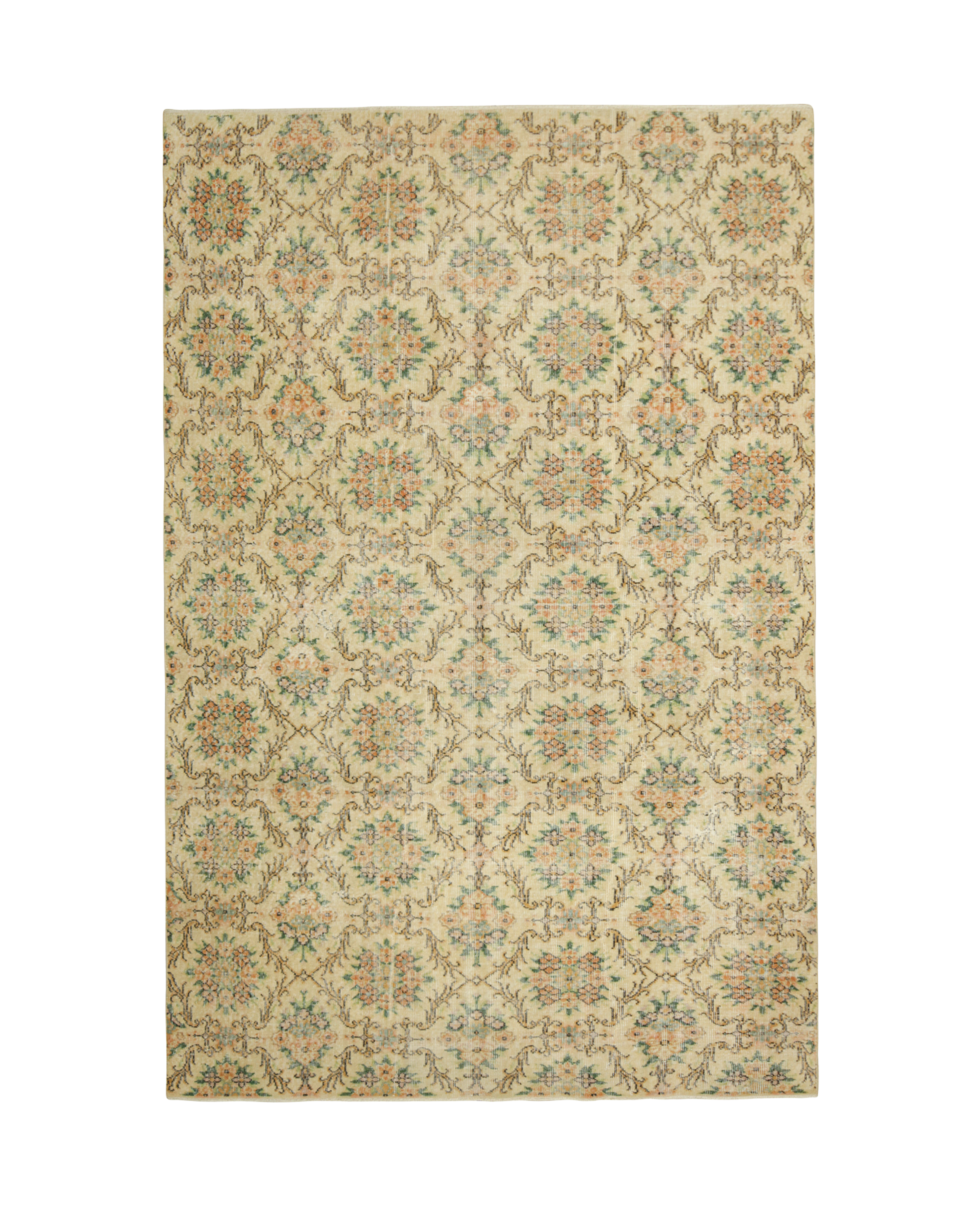 Zeki Müren Rug - Golden-Beige Floral