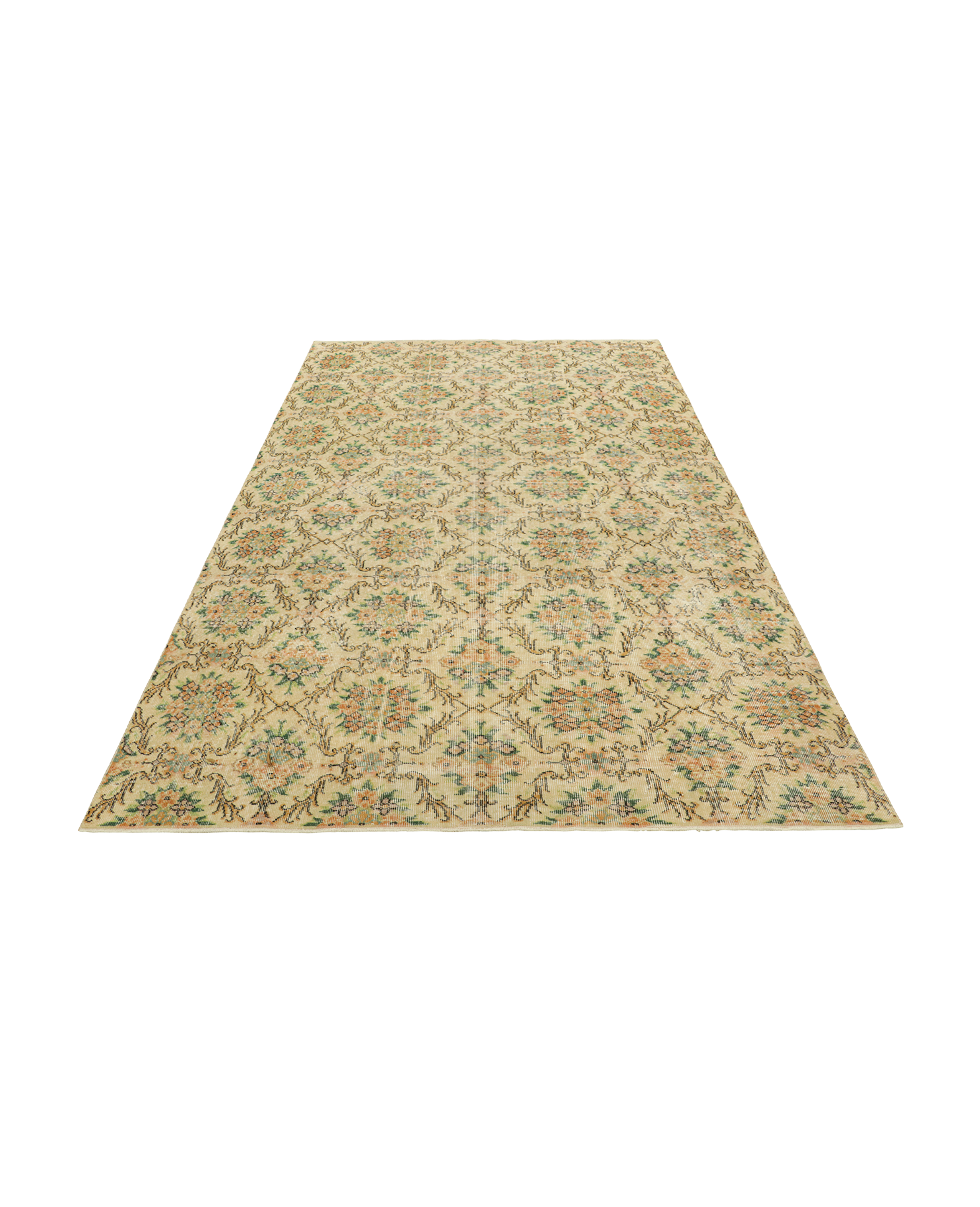 Zeki Müren Rug - Golden-Beige Floral