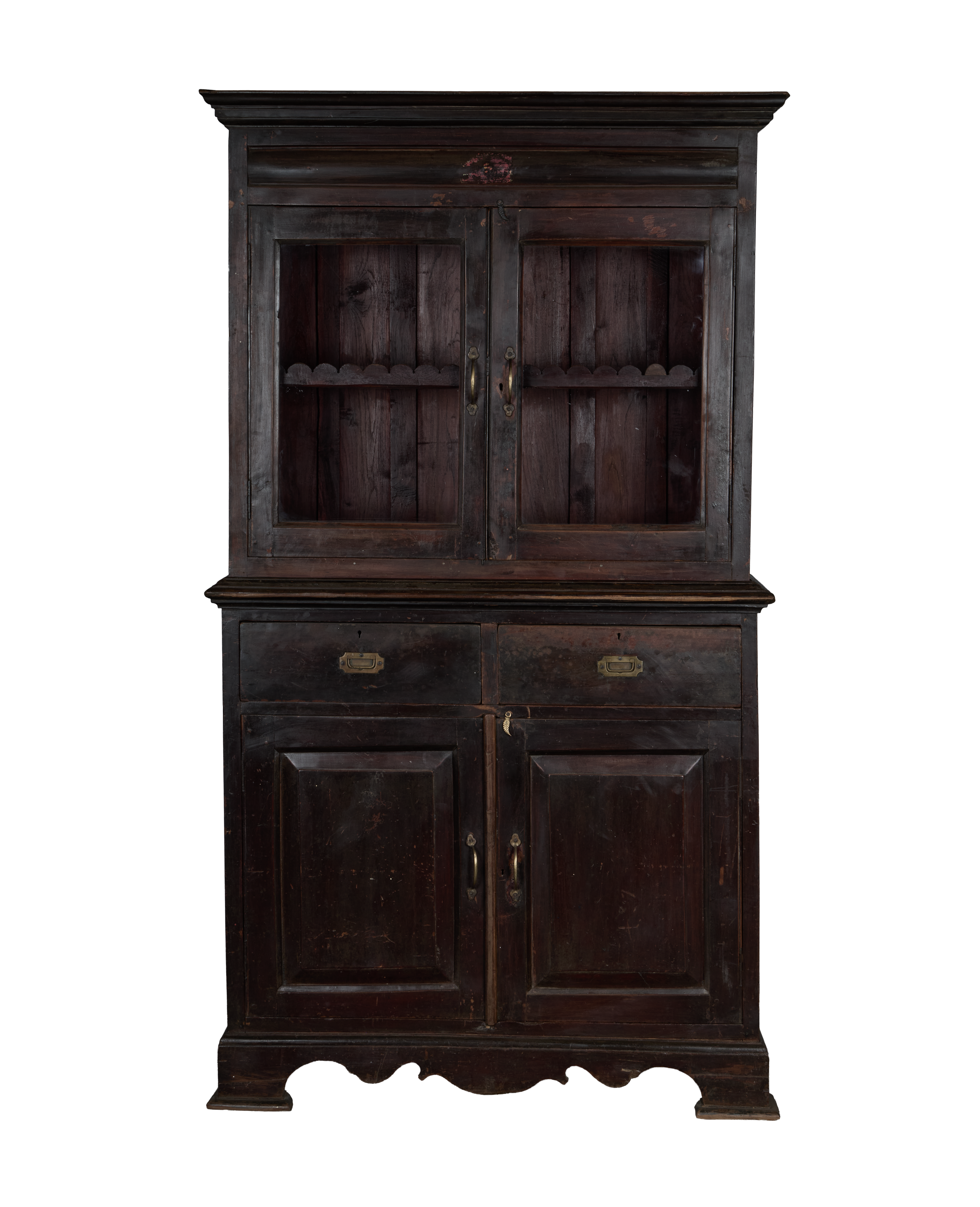 Vintage Wood Cabinet - Stained from India made of Wood