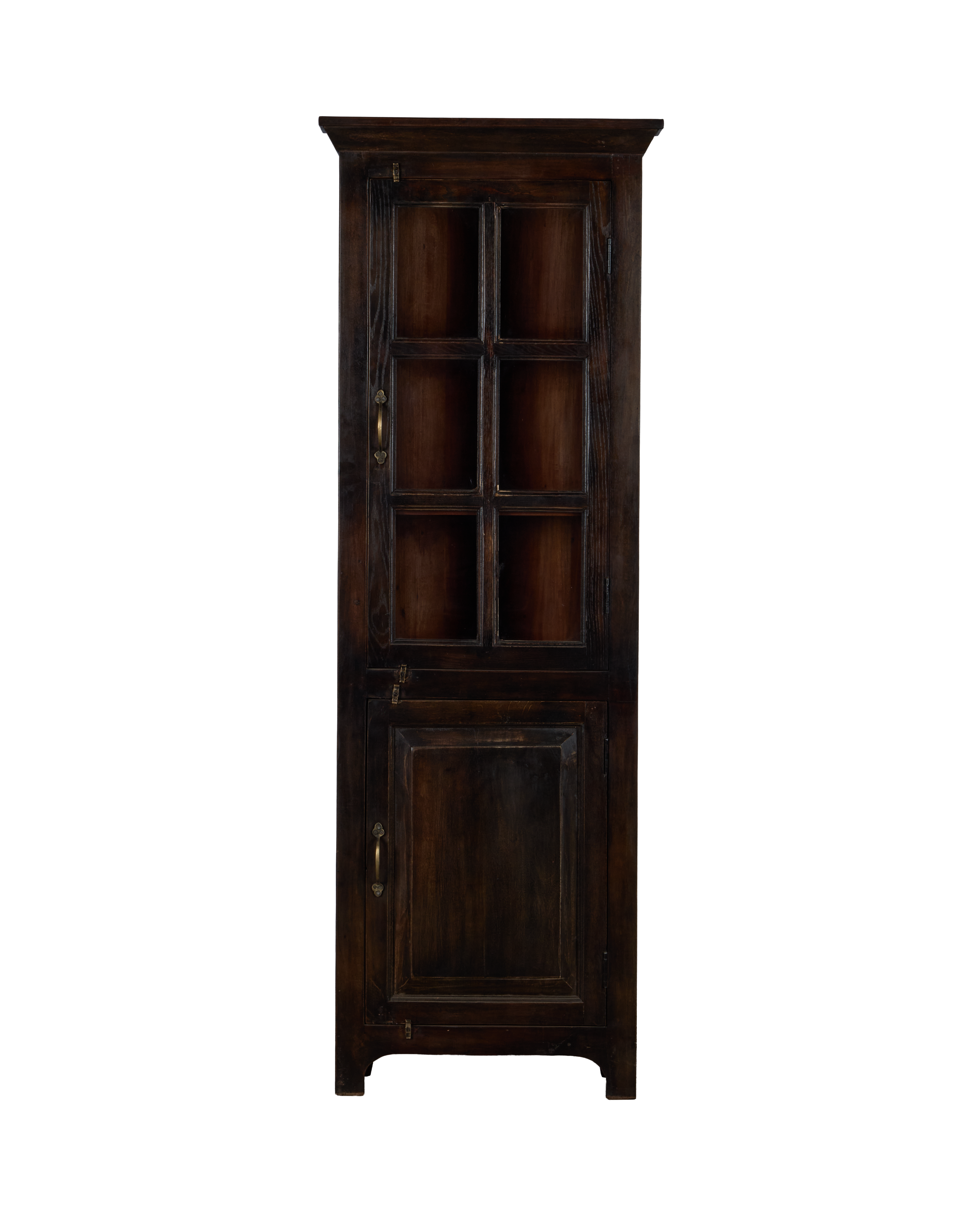 Wood Corner Cabinet - Stained