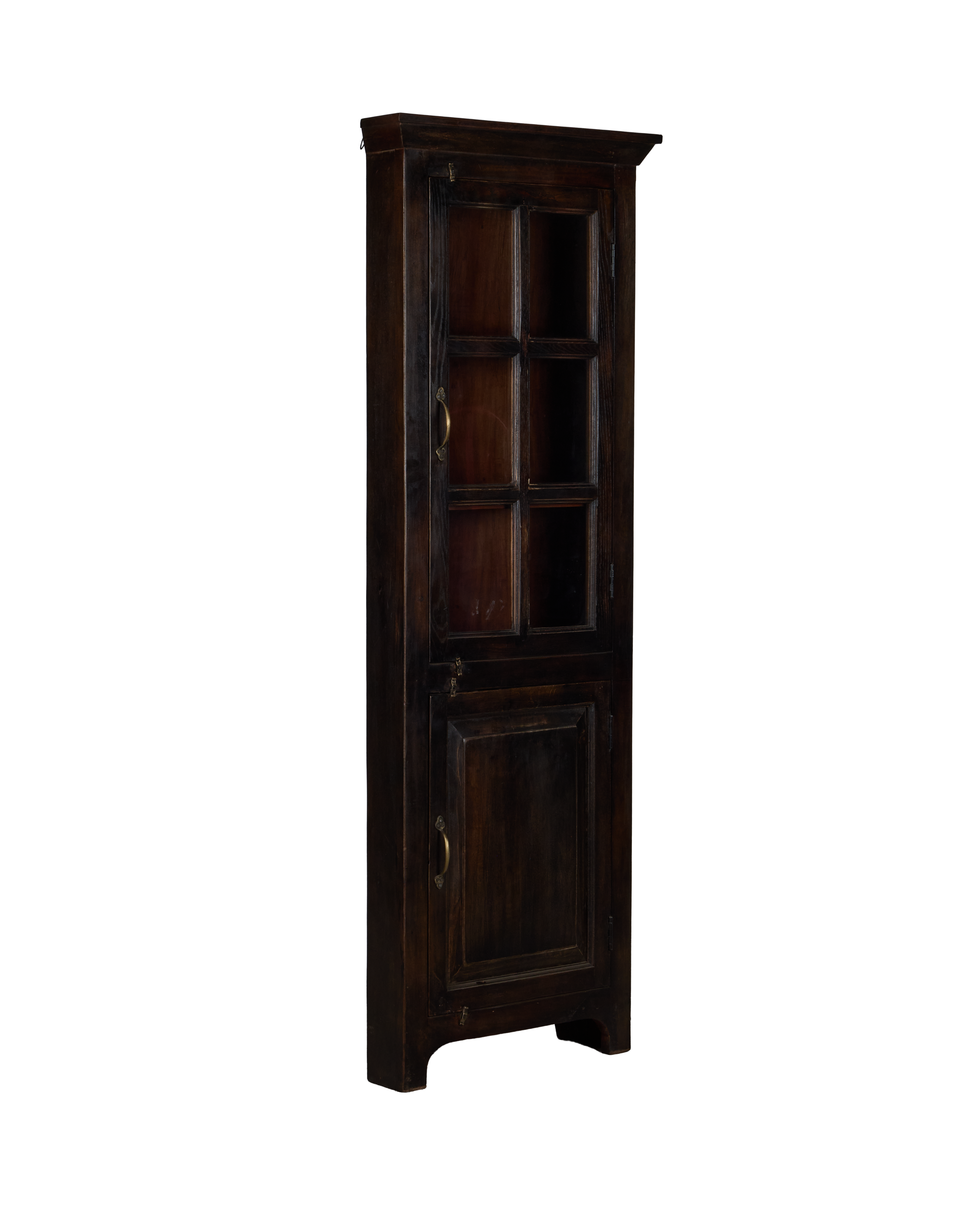 Wood Corner Cabinet - Stained