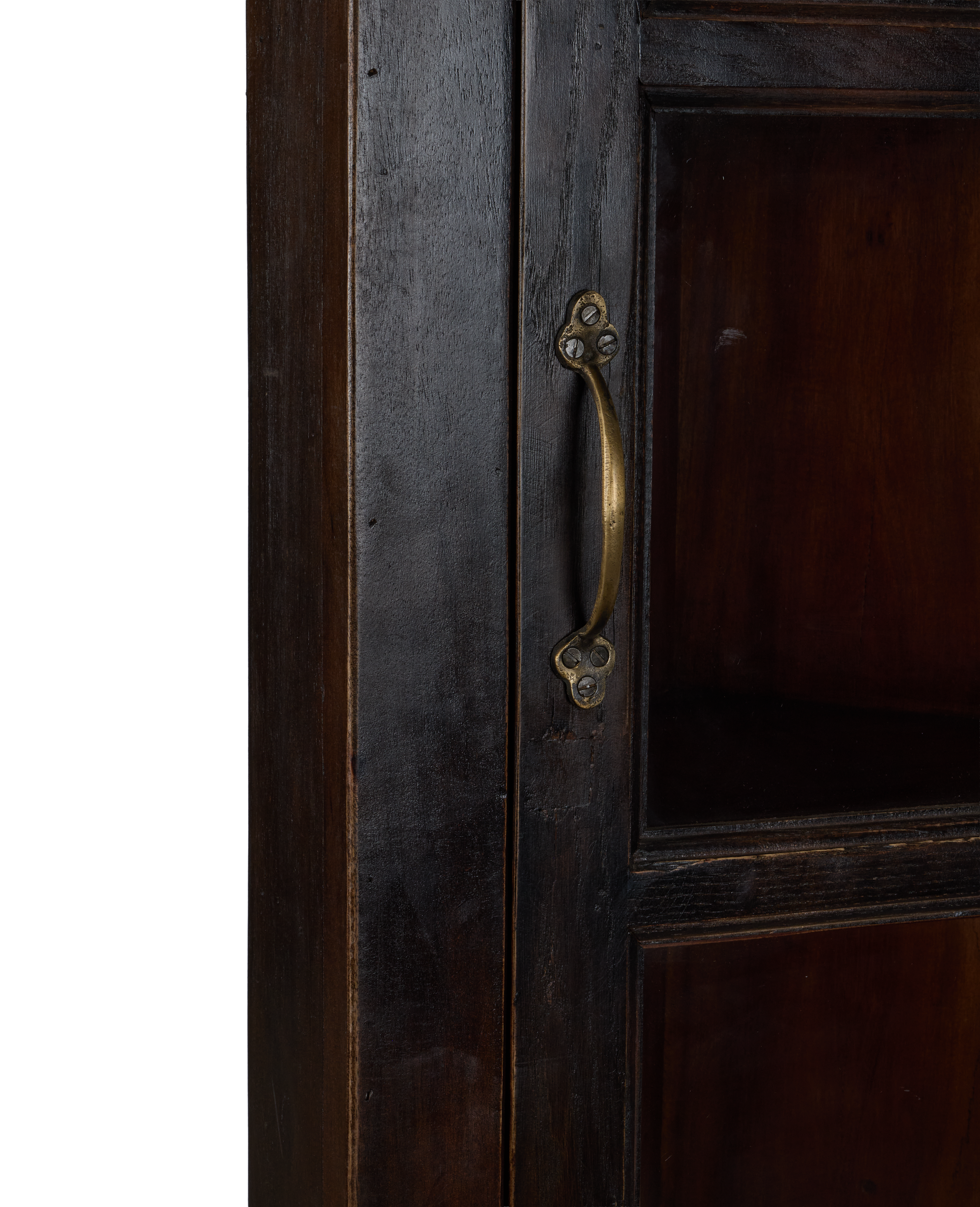 Wood Corner Cabinet - Stained