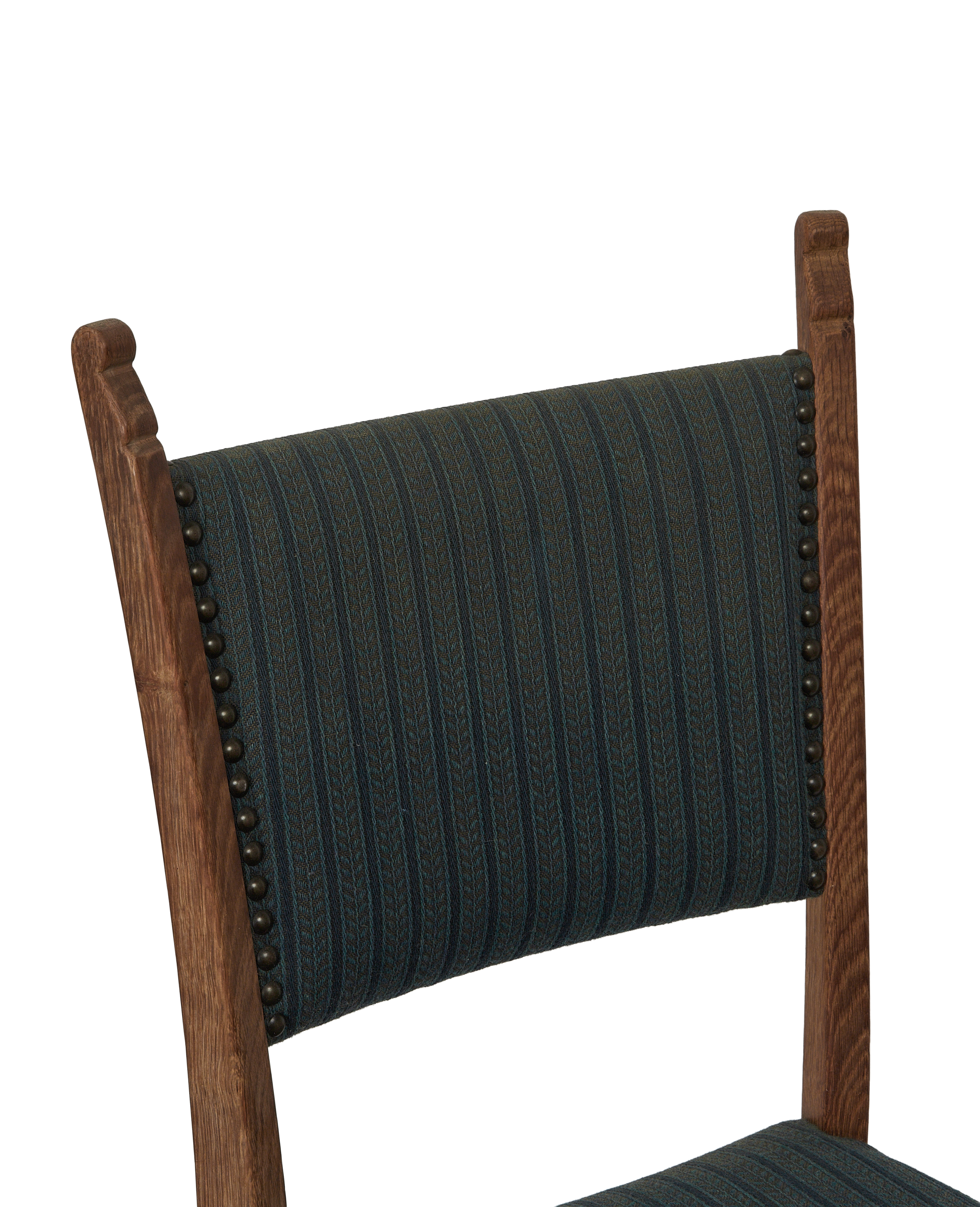 Vintage Henning Style Chair - Bastide Blue Stripe from Denmark made of Upholstery