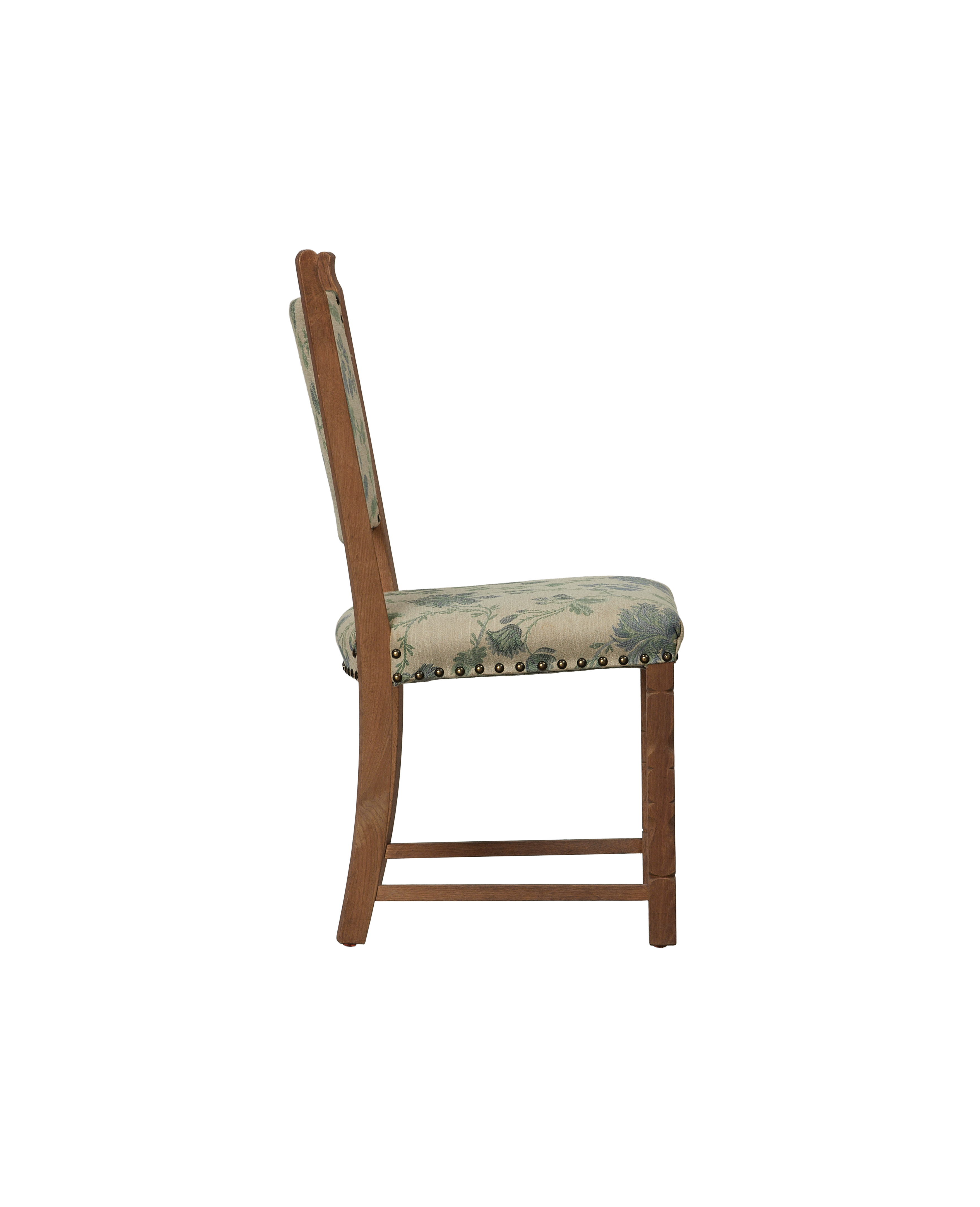 Vintage Henning Style Chair - Manor Bluebells from Denmark made of Upholstery