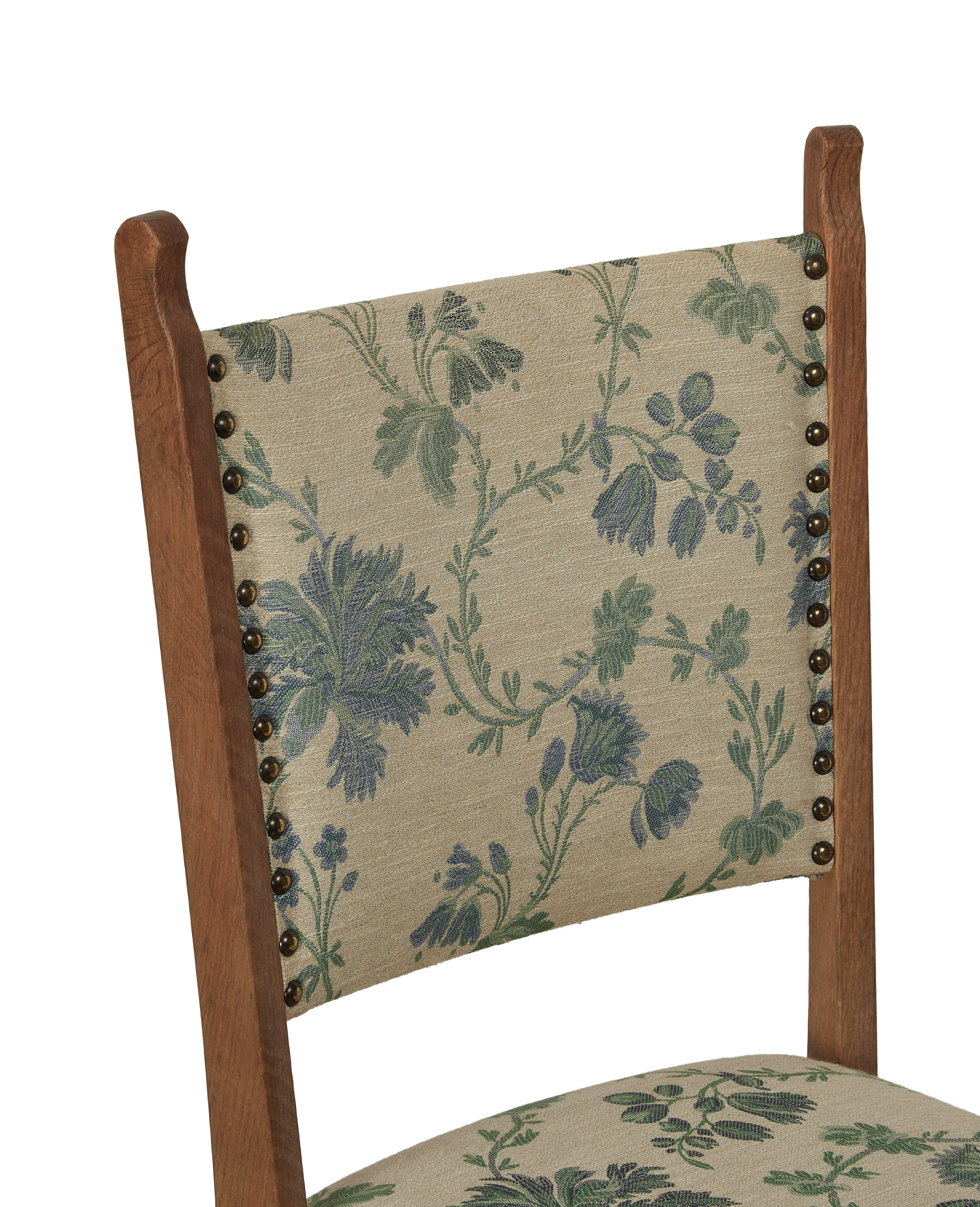Vintage Henning Style Chair - Manor Bluebells from Denmark made of Upholstery