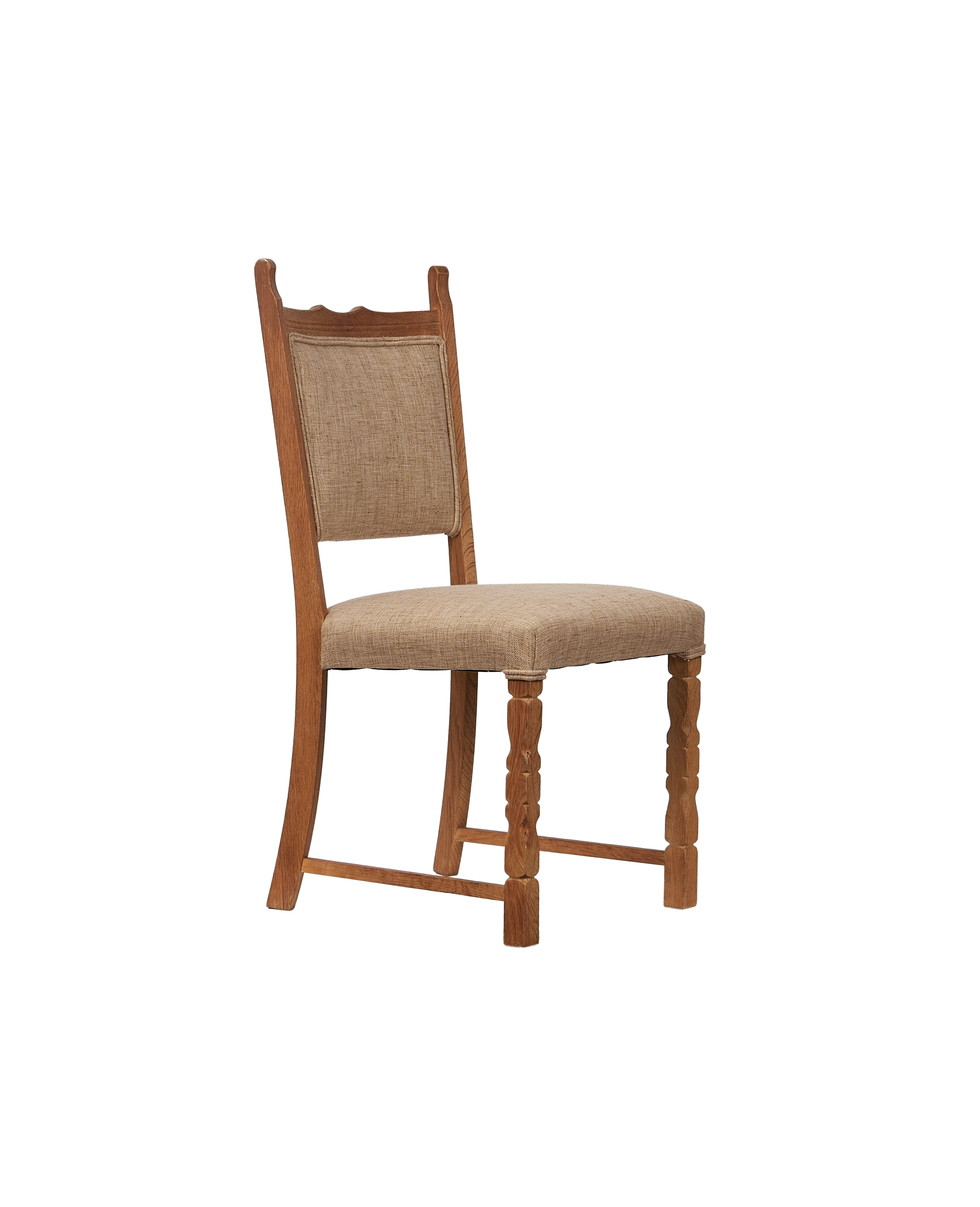 Vintage Henning Style Chair - Engraved Mountain from Denmark made of Upholstery